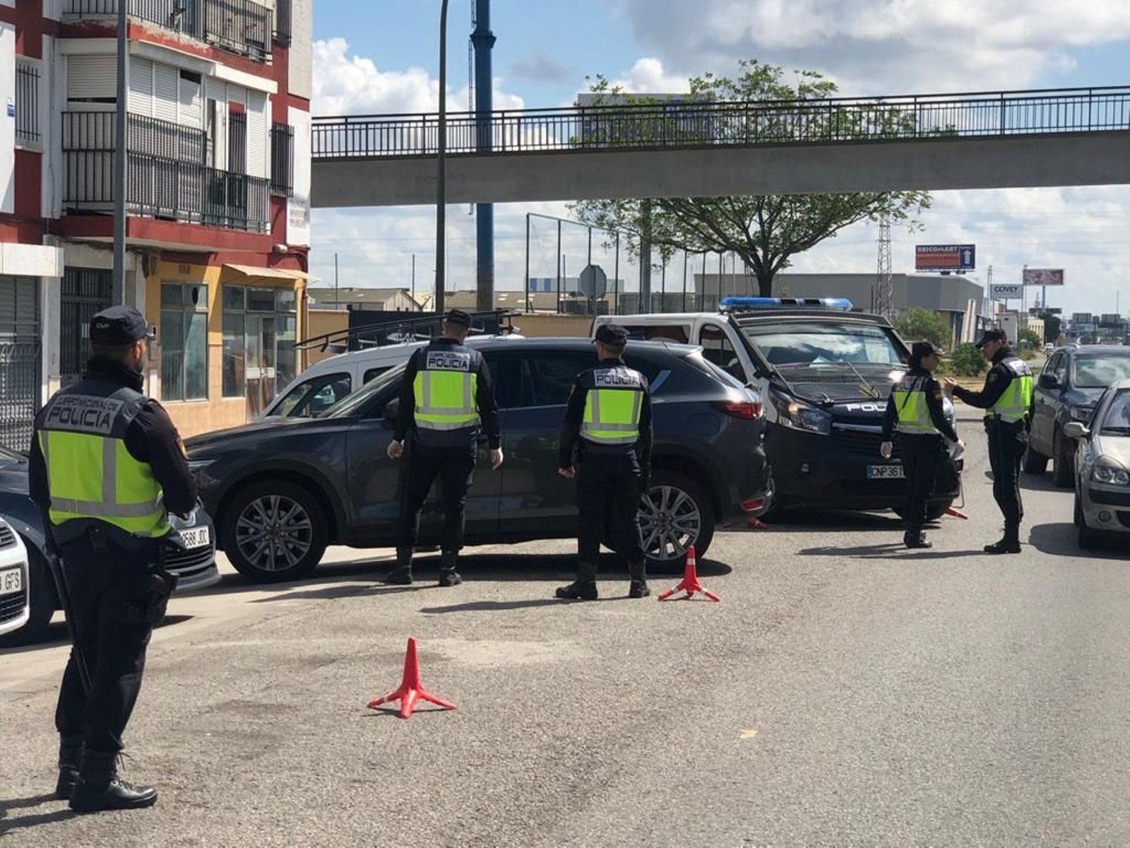 Control de la Policía Nacional en Torreblanca.