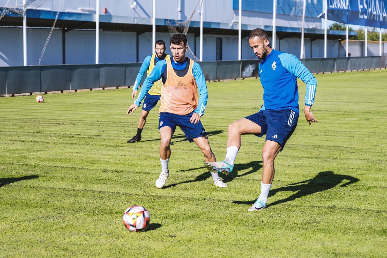 Una sesión de entrenamiento del Recreativo de esta semana.