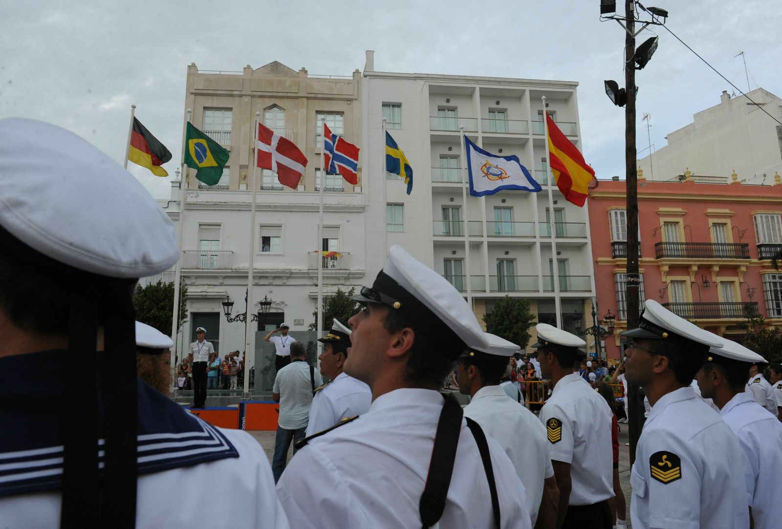 Entrega de medallas del torneo de pentatlón naval que se desarrolló en San Fernando en 2010.