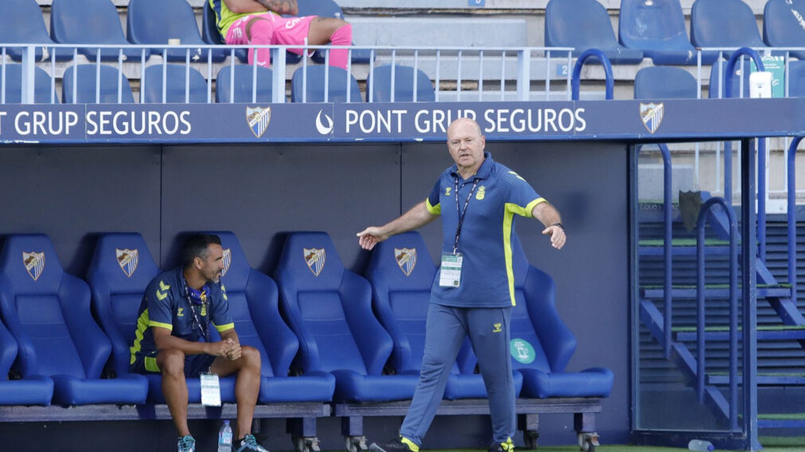 Pepe Mel, durante el partido contra el Málaga en La Rosaleda.