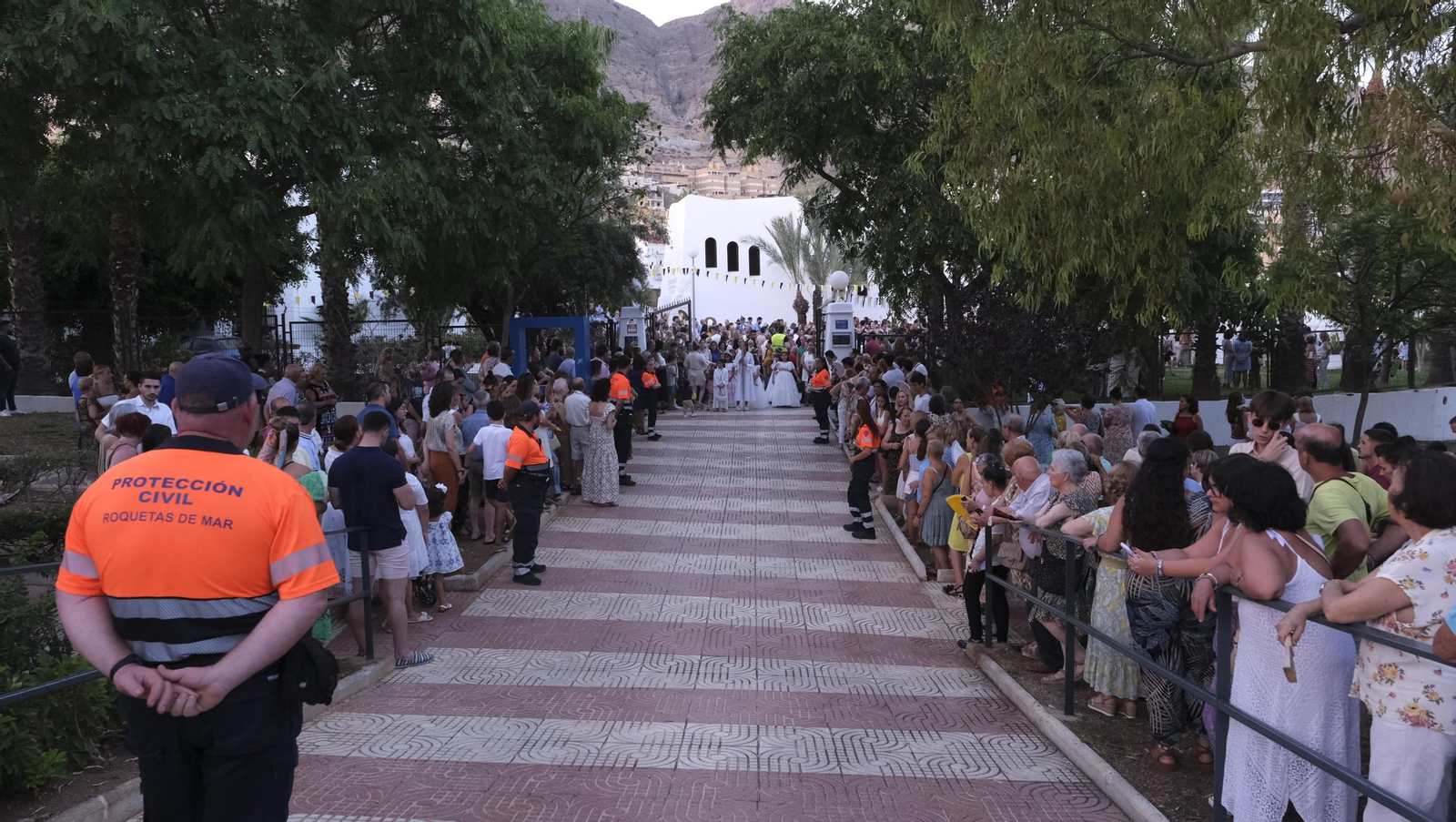 Procesión terrestre de la Virgen del Carmen en Aguadulce