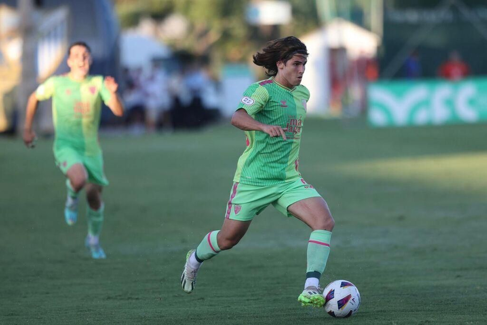 Alex Calvo, en pretemporada frente al Almería
