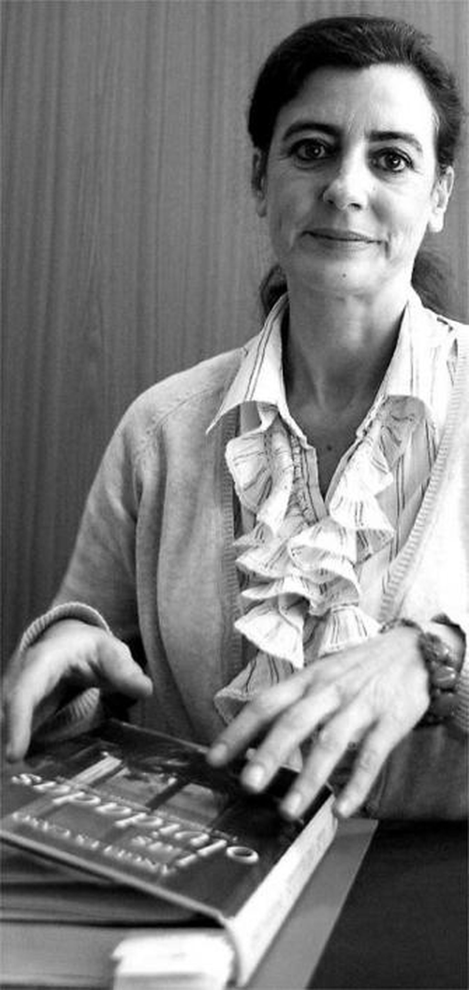 Ángeles Caso, ayer, antes de la conferencia.