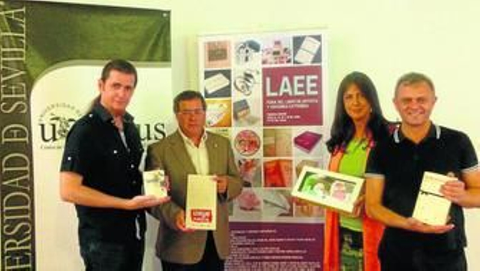 Rubén Barroso, Francisco Díaz Morillo, Concha Fernández y Antonio García Villarán, en la presentación de la feria.