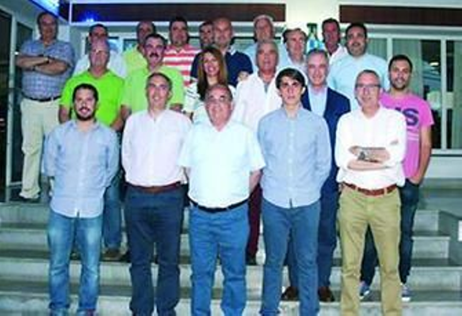 La nueva junta directiva del Arcos, en la presentación del miércoles.