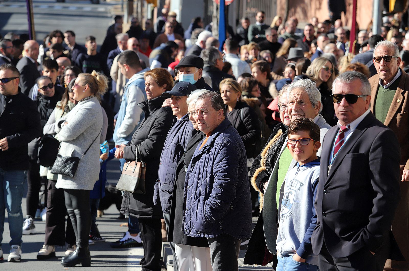 Imágenes del ambiente en la procesión de San Sebastián