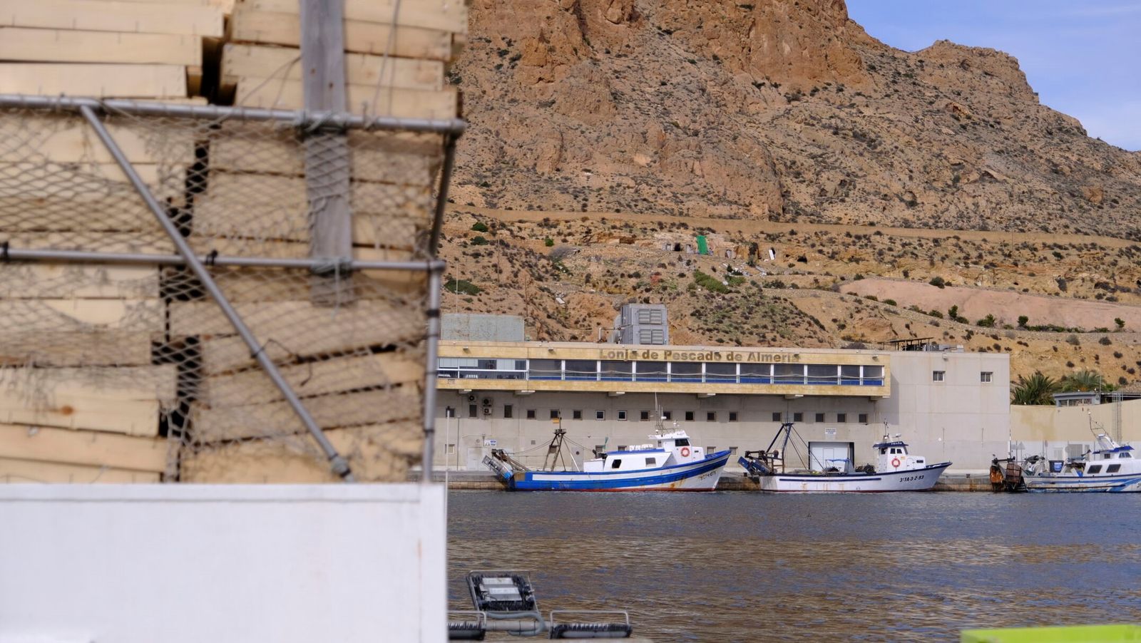 Lonja de pesca de Almería capital, durante la huelga llevada a cabo a principios de año.