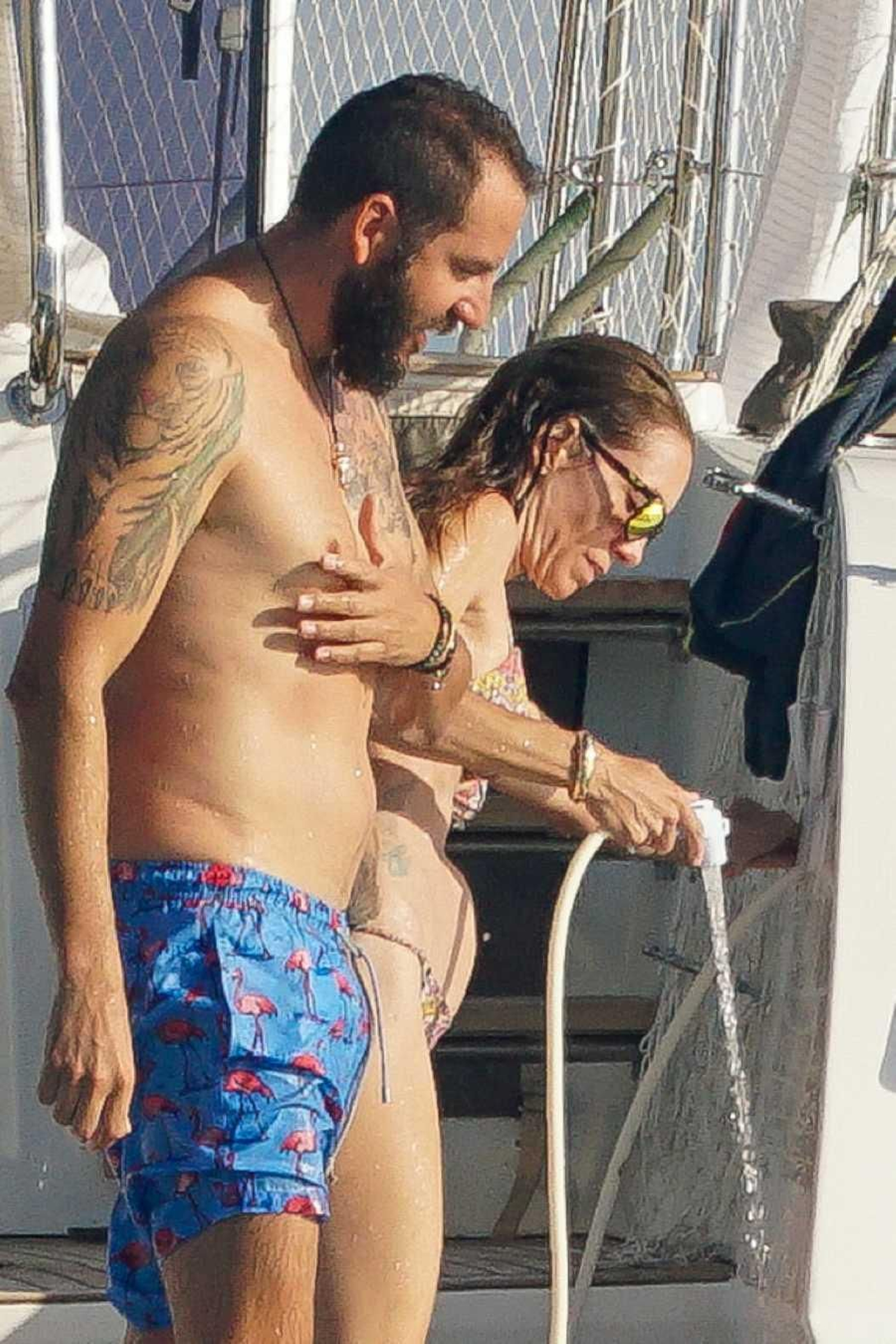 Blanca, con una incipiente tripita, el verano pasado.