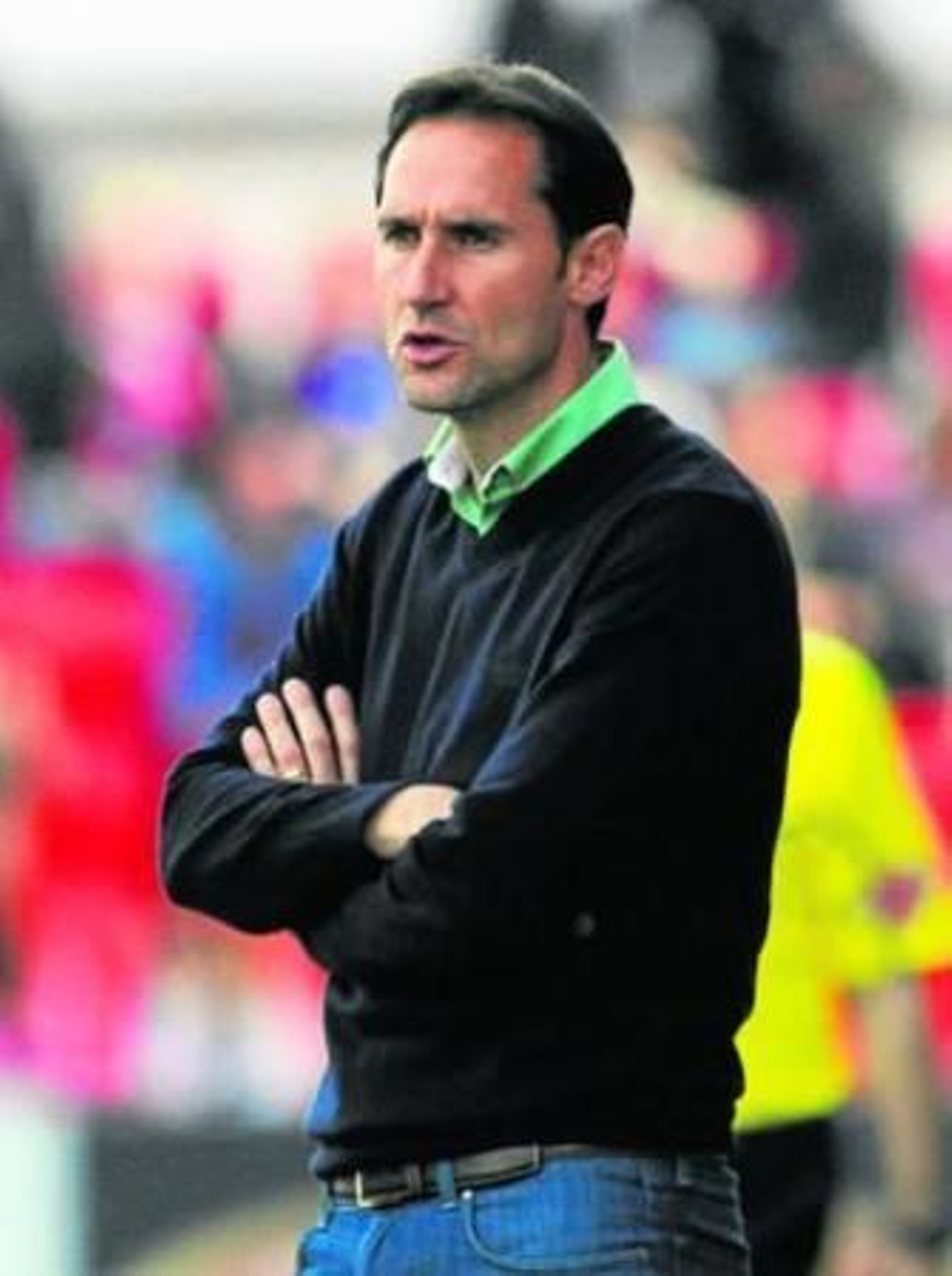 Vicente Moreno, ayer en El Alcoraz.