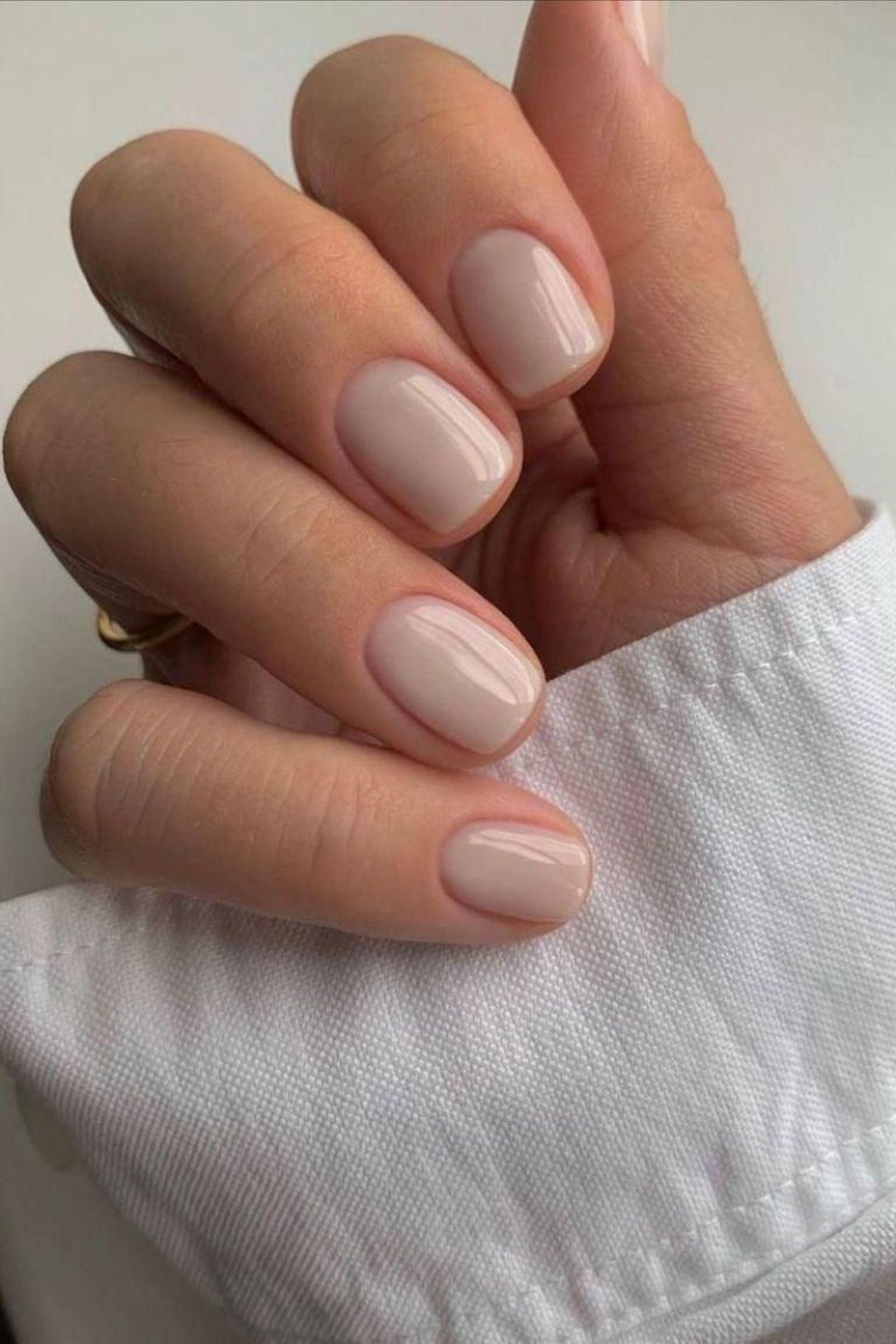 Milky nails.