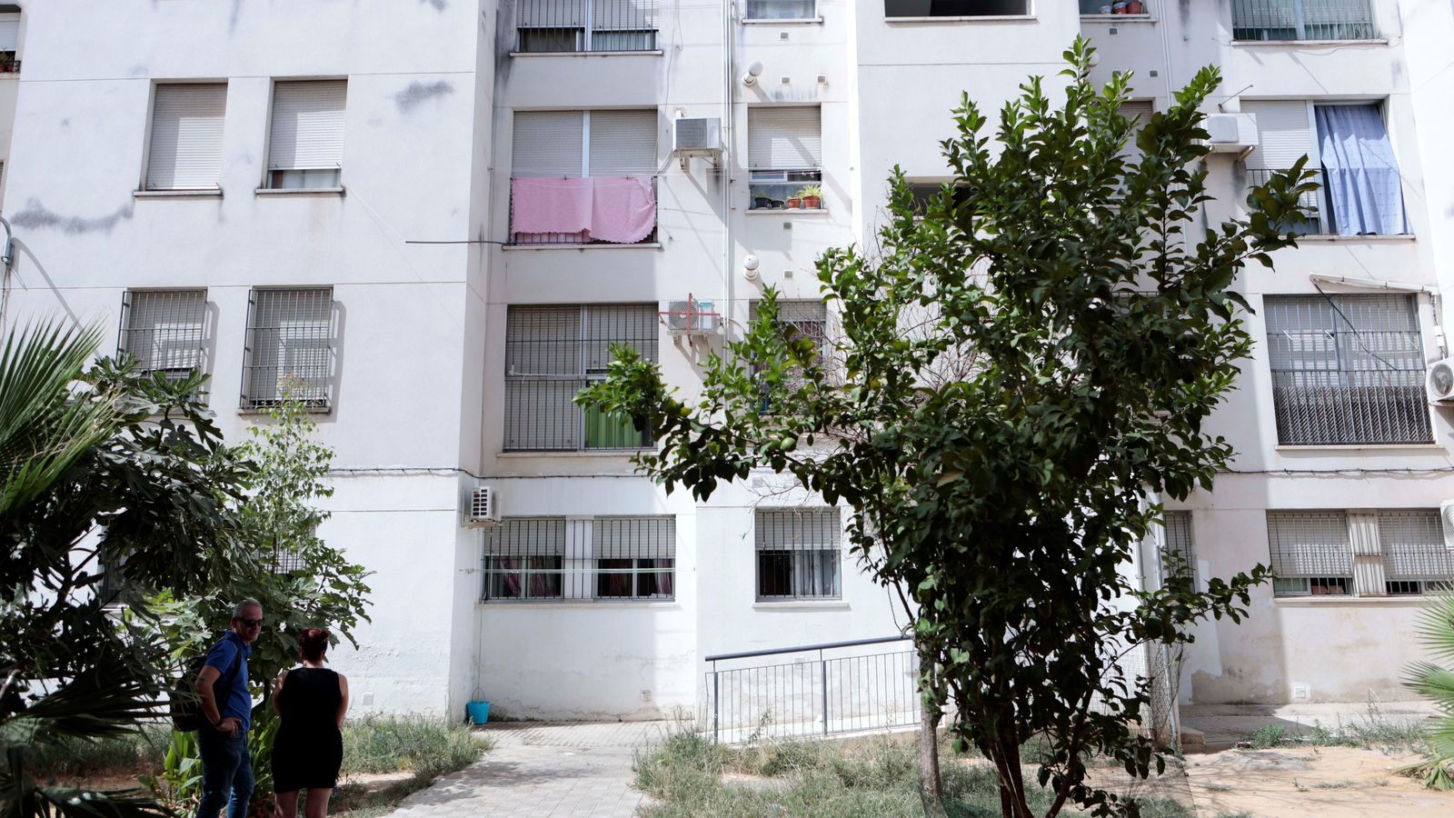 El bloque construido tras la explosión.