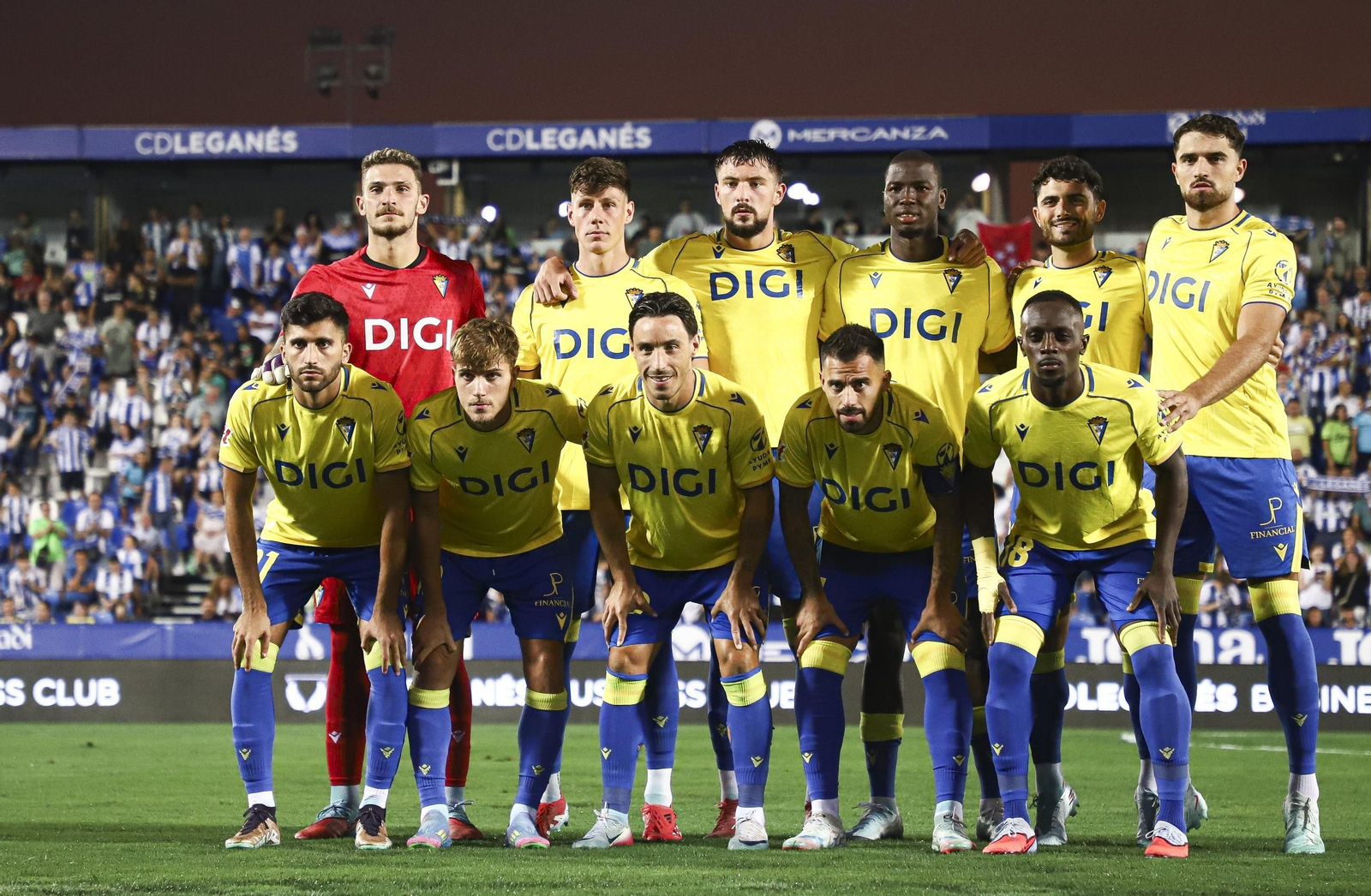Formación inicial del Cádiz en el partido contra el Leganés.
