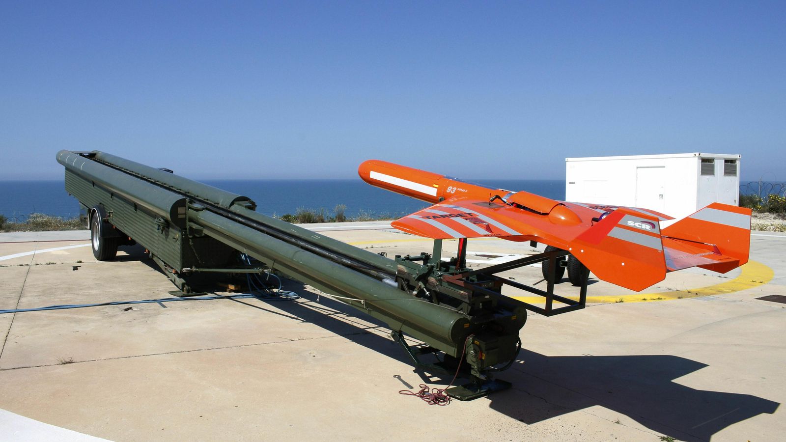 Plataforma de lanzamiento en el INTA que carece de pista de aterrizaje.