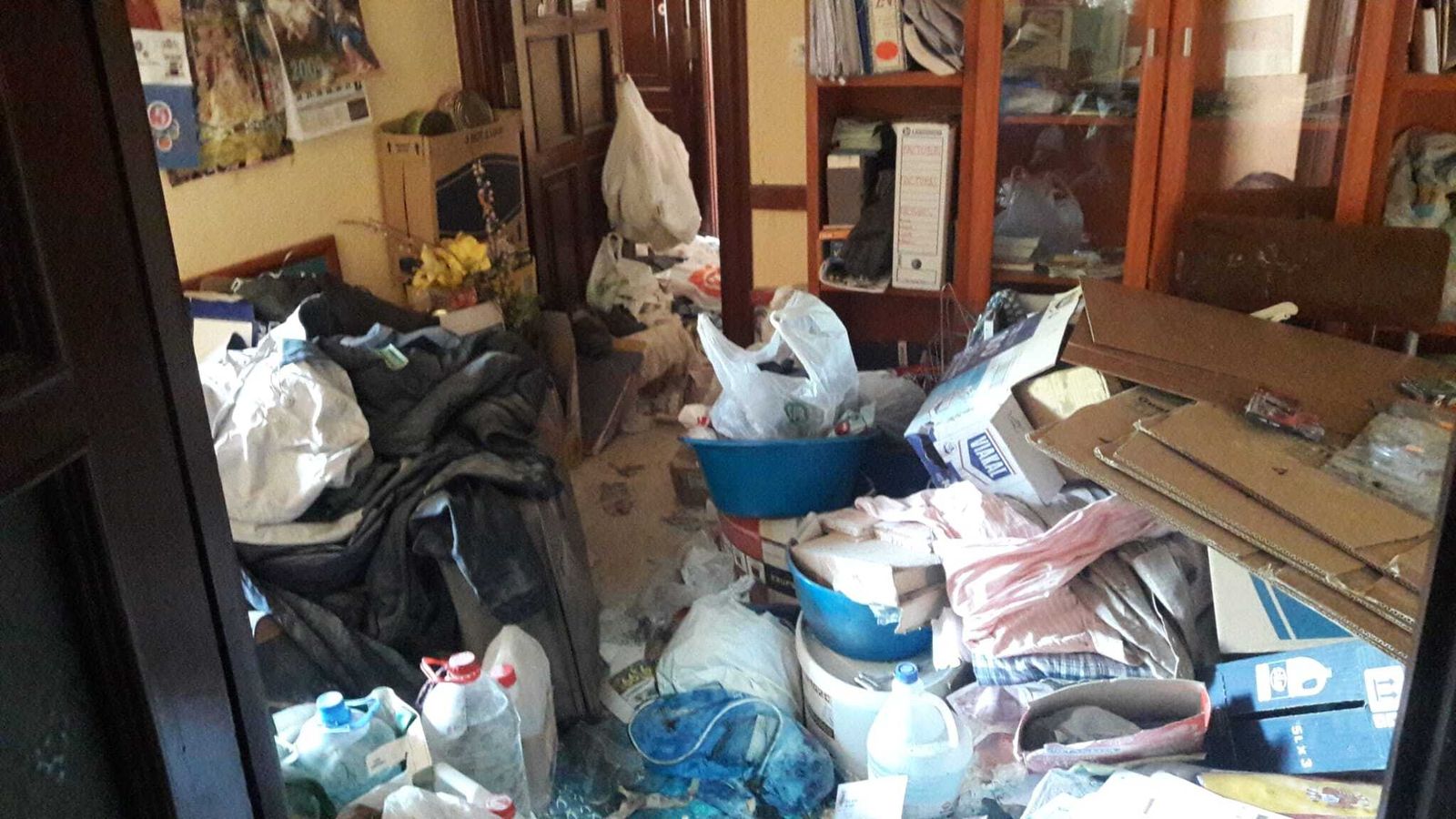 Interior de la vivienda del afectado