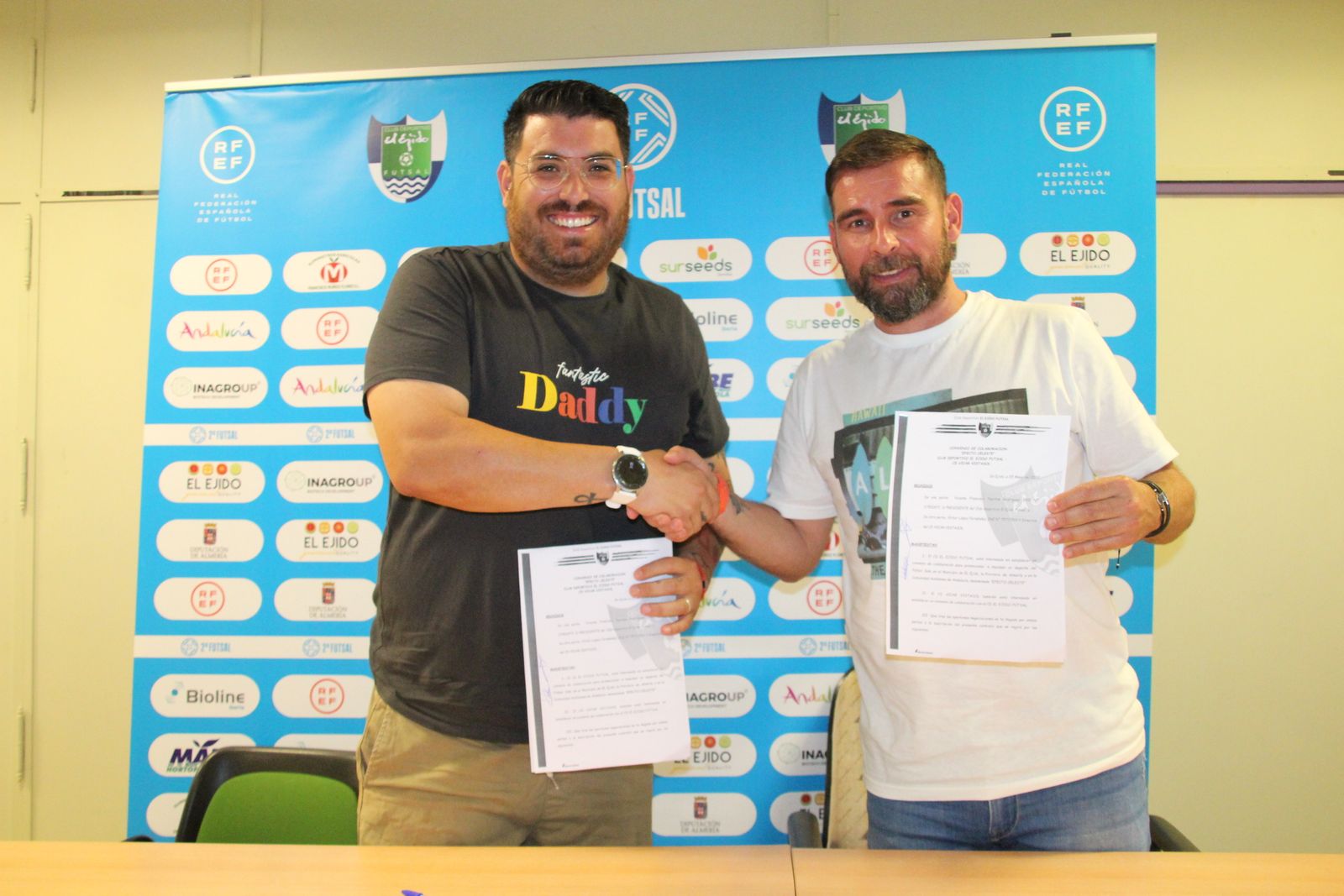 El director general del club ejidense y el presidente de la entidad vicaria