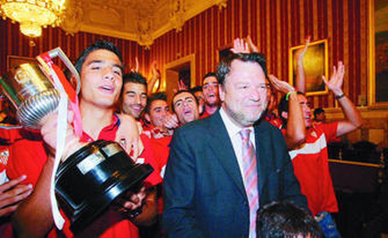 La recepción de los campeones