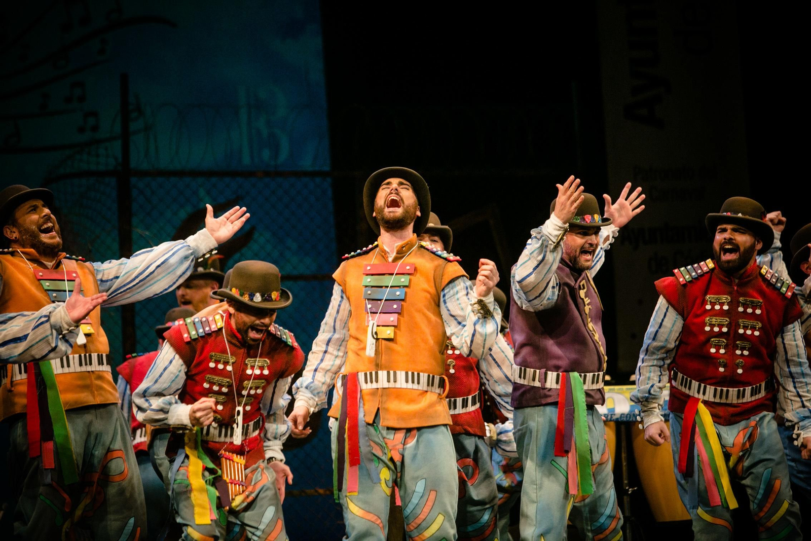 La comparsa "Músicos sin fronteras"