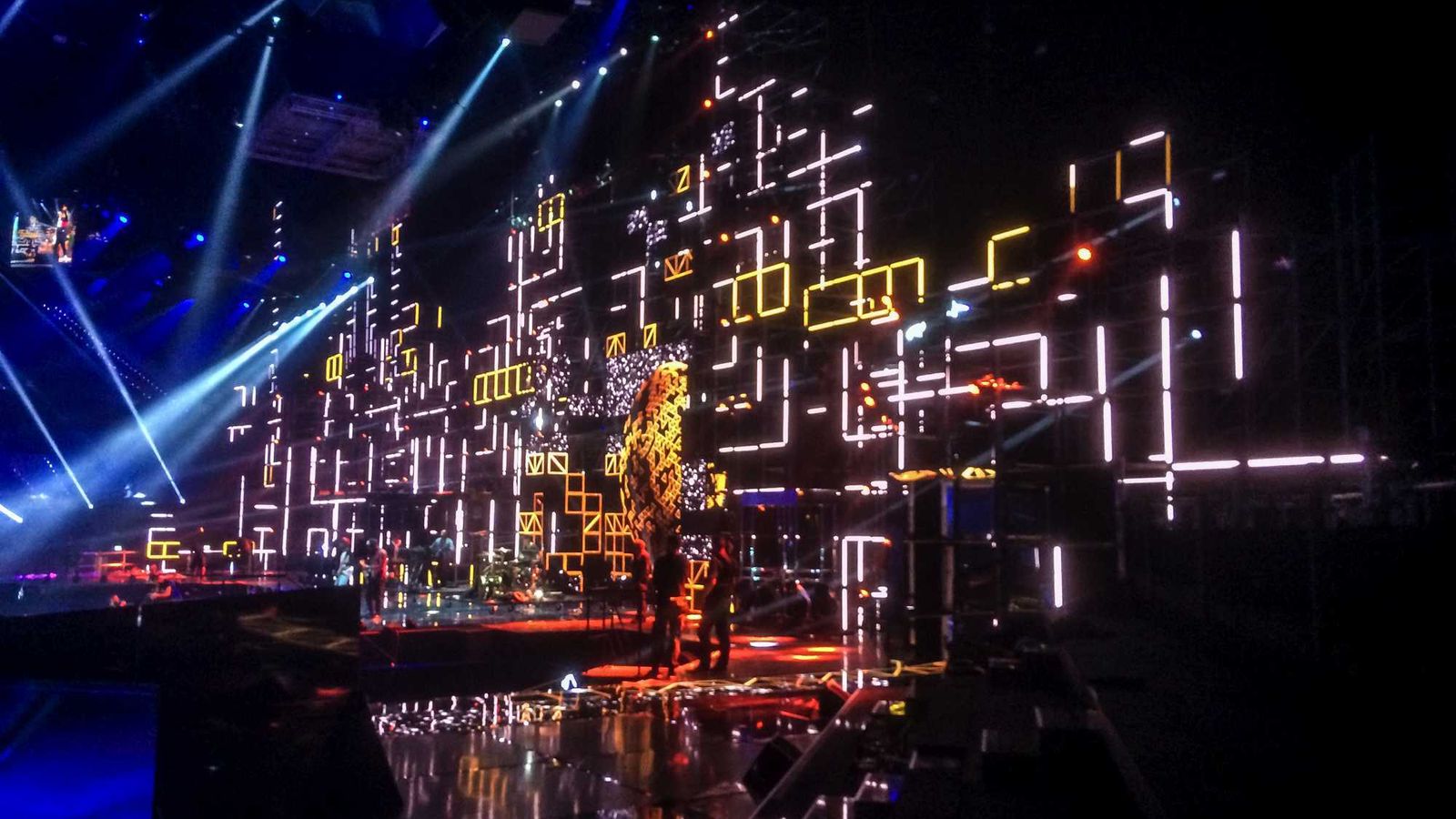 Las pantallas del escenario de Rotterdam en 2016