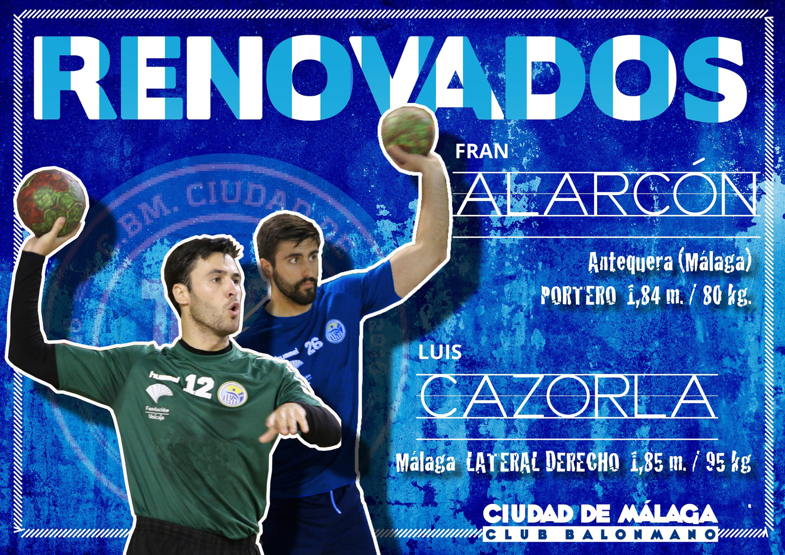 Imagen de Fran y Cazorla anunciando su renovación