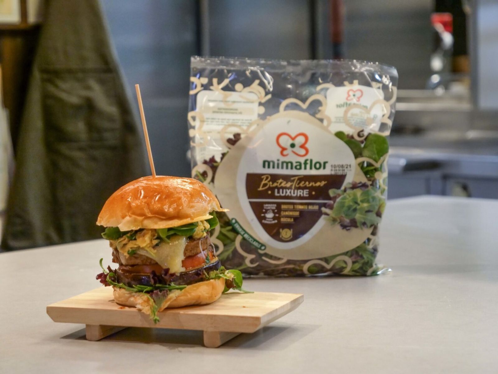 Hamburguesa vegetal con brotes Luxure de Mimaflor