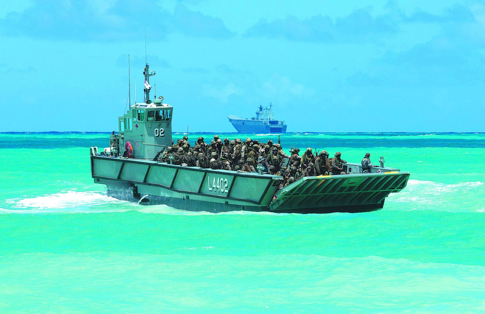 Una de las lanchas de desembarco construidas en San Fernando.