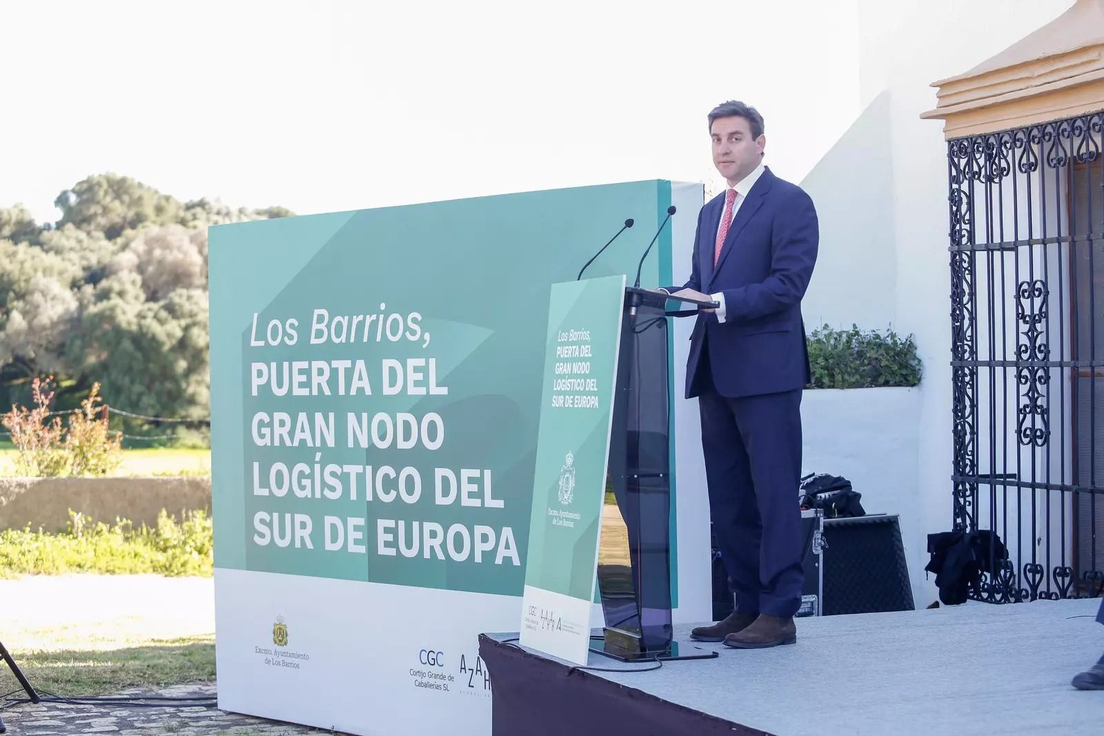 Luis Díez de Oñate, uno de los propietarios de Cortijo Grande, durante la presentación del proyecto