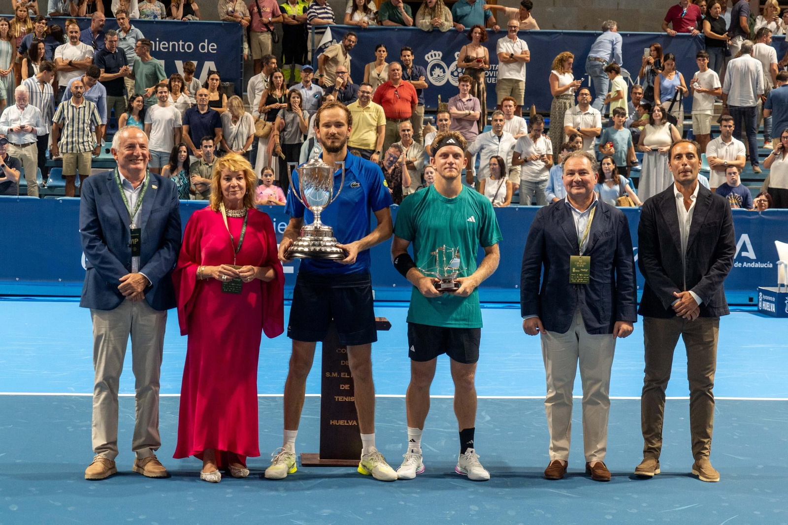 Imágenes de la final masculina de la Copa del Rey de tenis entre Daniil Medvedev y Alejandro Davidovich