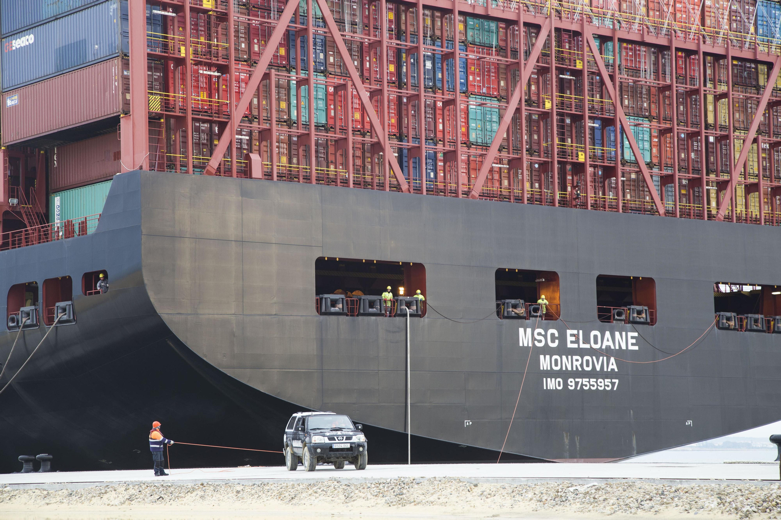 El portacontenedores MSC Eloane, en imágenes