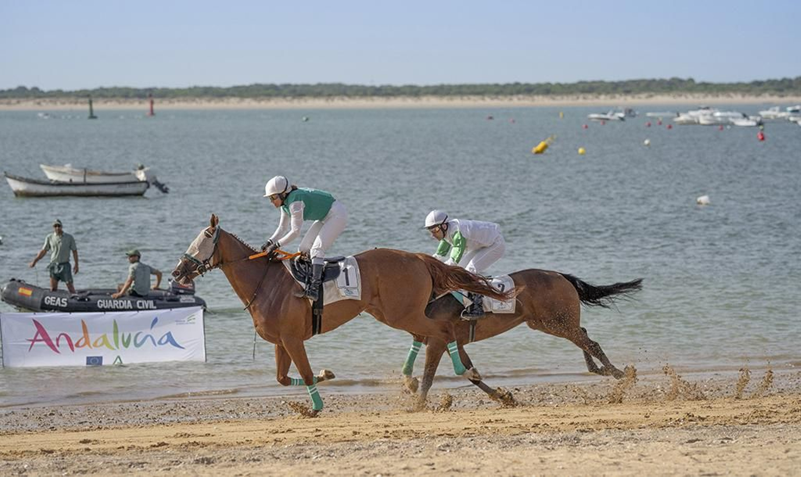 Jinetes compitiendo en el primer ciclo.