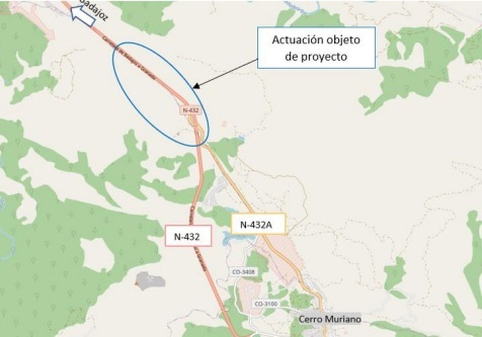 Imagen de la zona de la actuación.