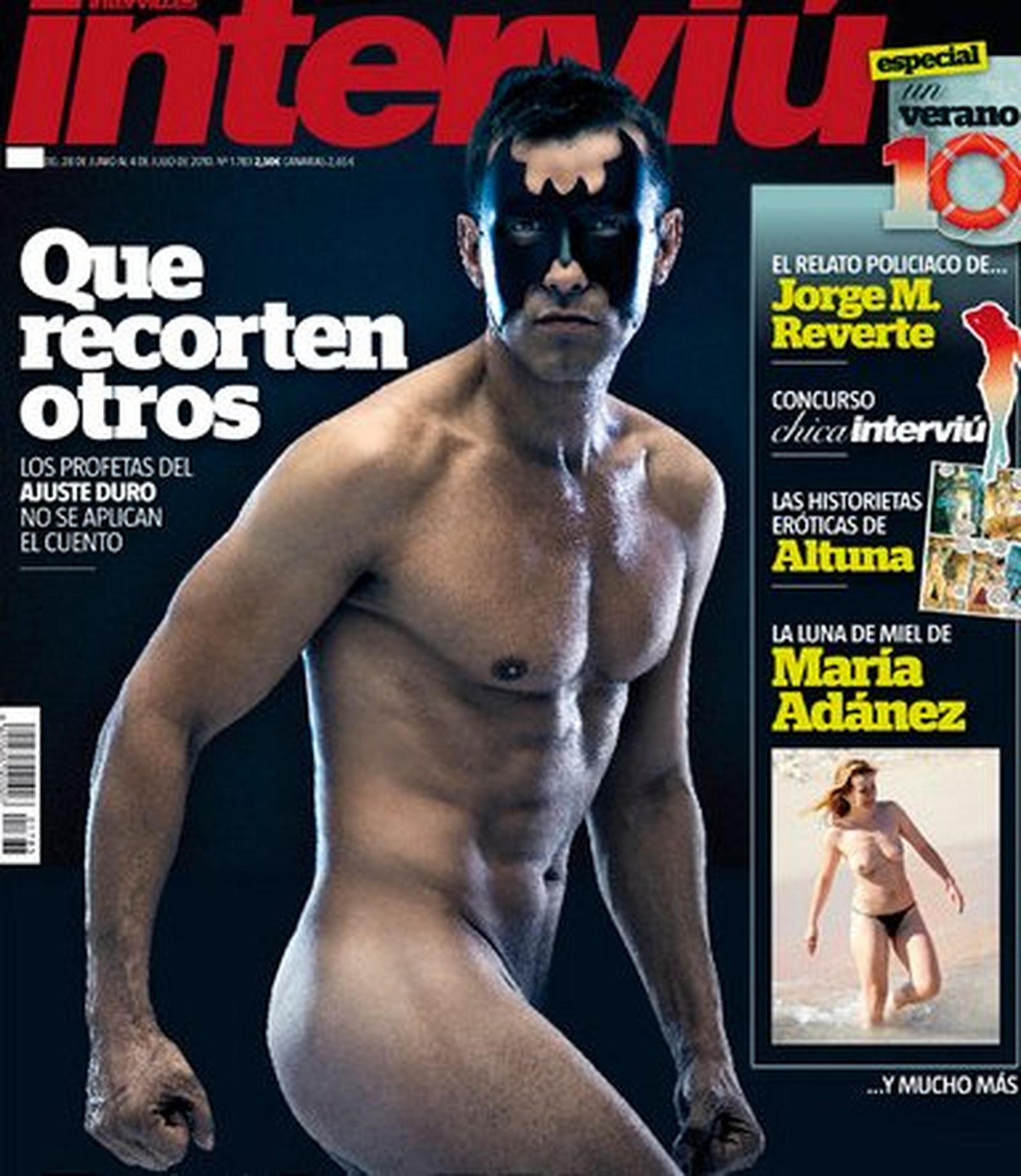 Jesús Vázquez, primer desnudo masculino en la portada de 'Interviú'