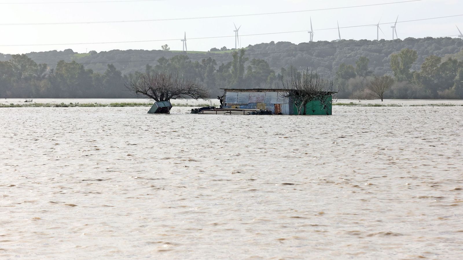 Así afronta la zona rural de Jerez la subida del río Guadalete