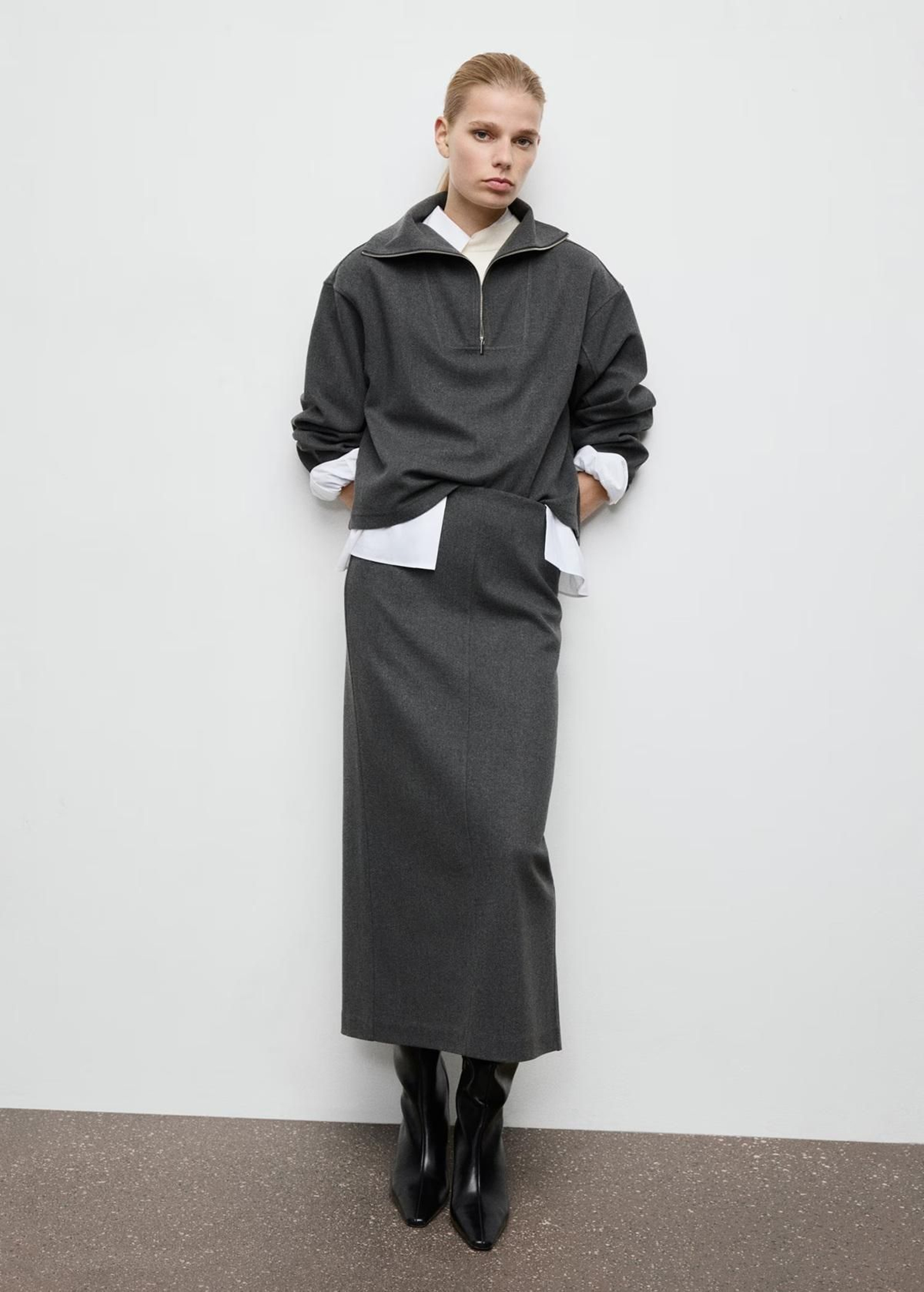 Jersey con cremallera de Mango.