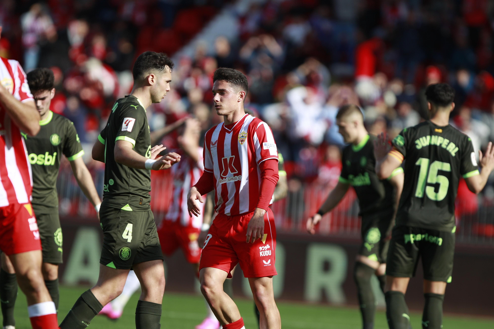 Las mejores imágenes del partido de fútbol U.D. Almería-Girona F.C.