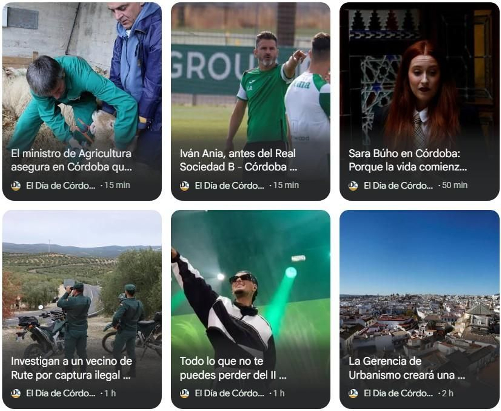 Publicaciones de El Día de Córdoba en Google