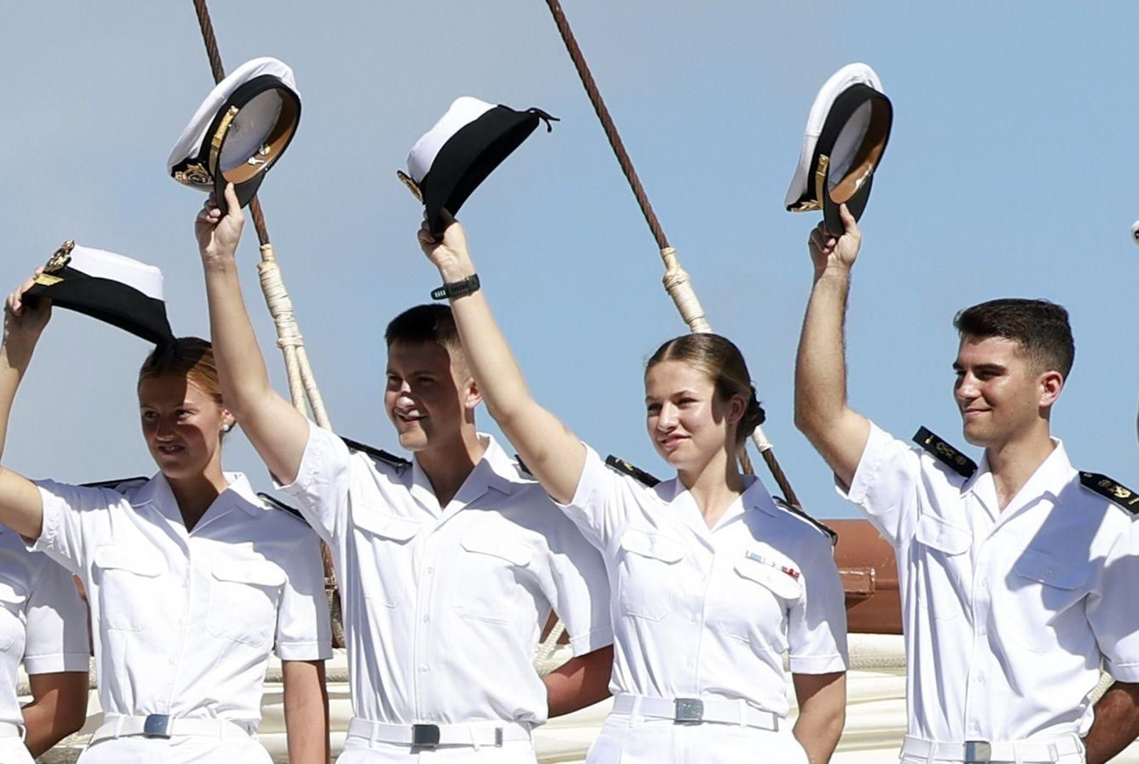 Fotos de la llegada de la Princesa Leonor a Salvador de Bahía a bordo del 'Elcano'