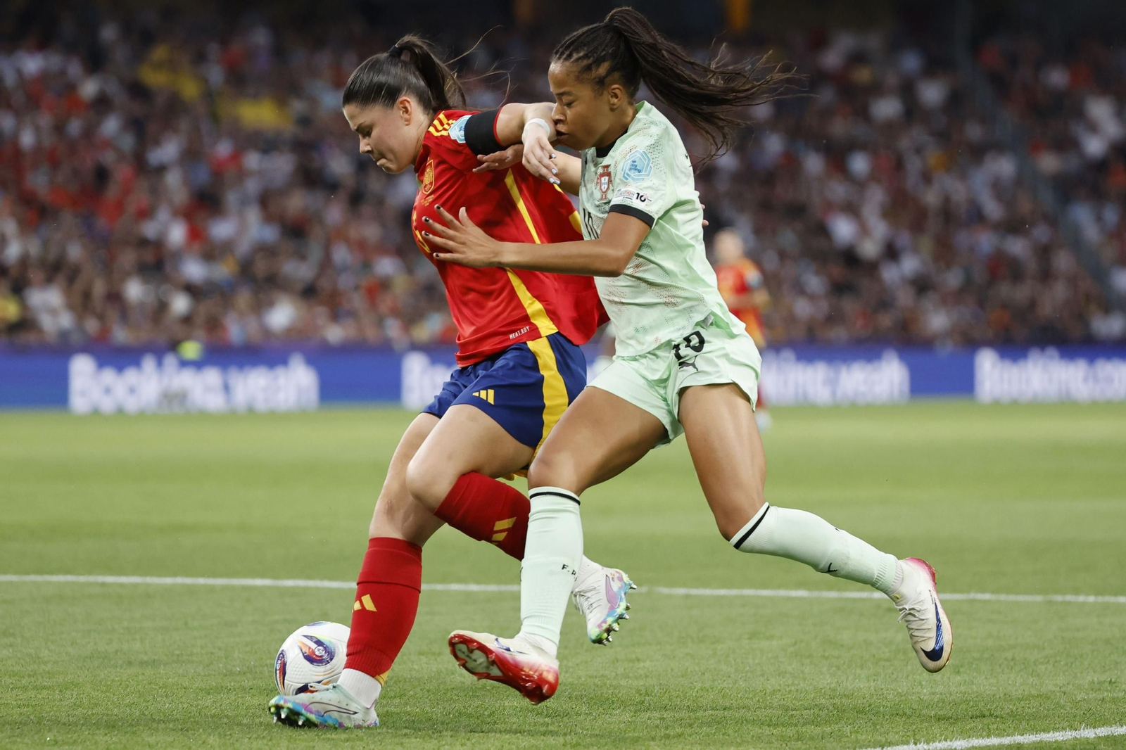 Las fotos del España - Portugal en la Eurocopa femenina