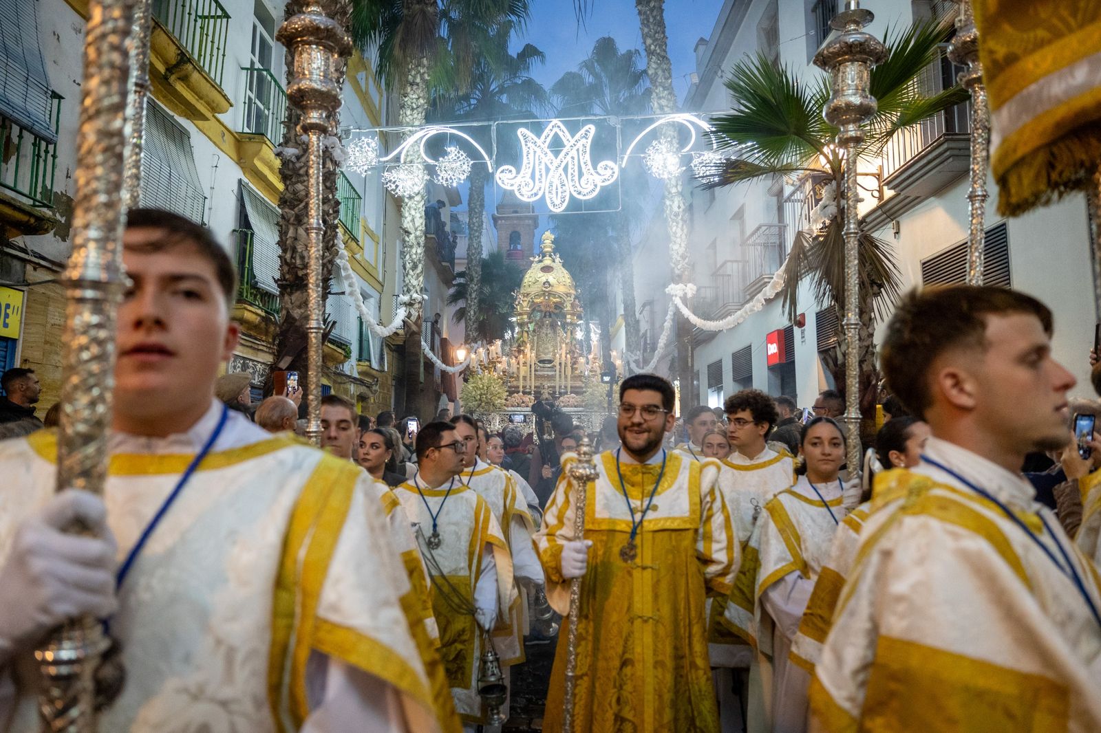 Las imágenes de la procesión de la Virgen de la Palma, en Cádiz