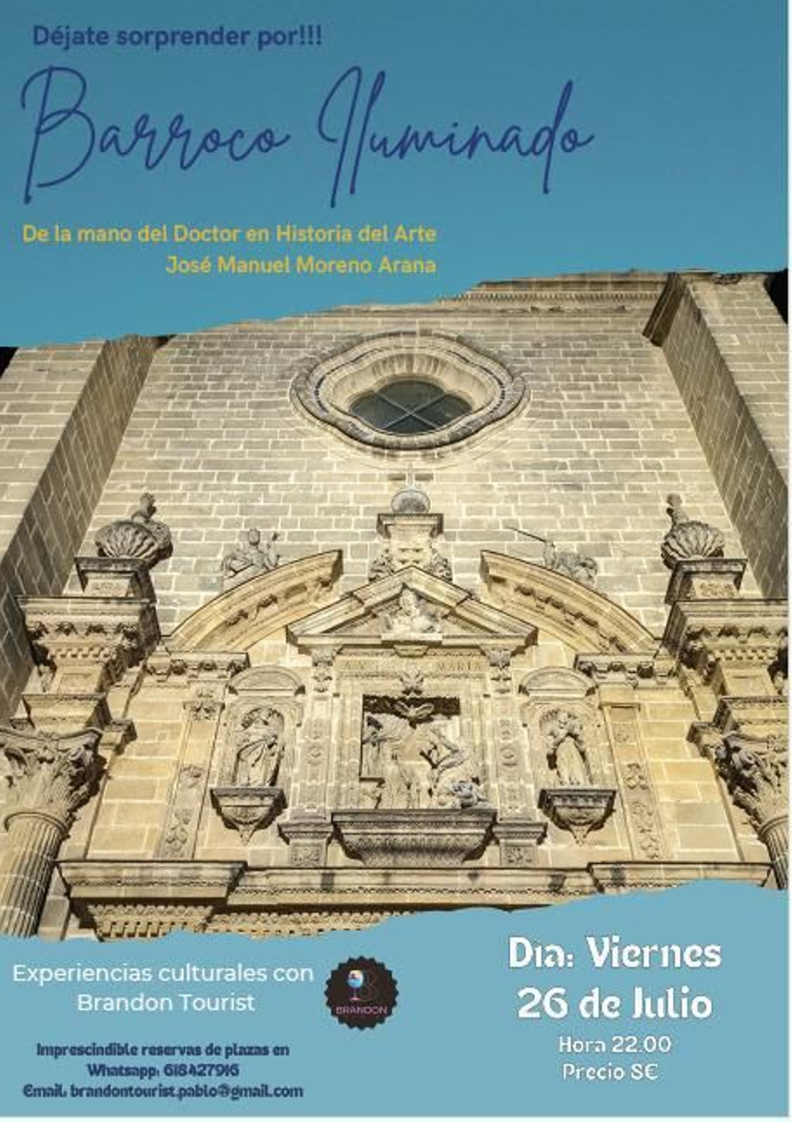 Cartel del barroco iluminado.