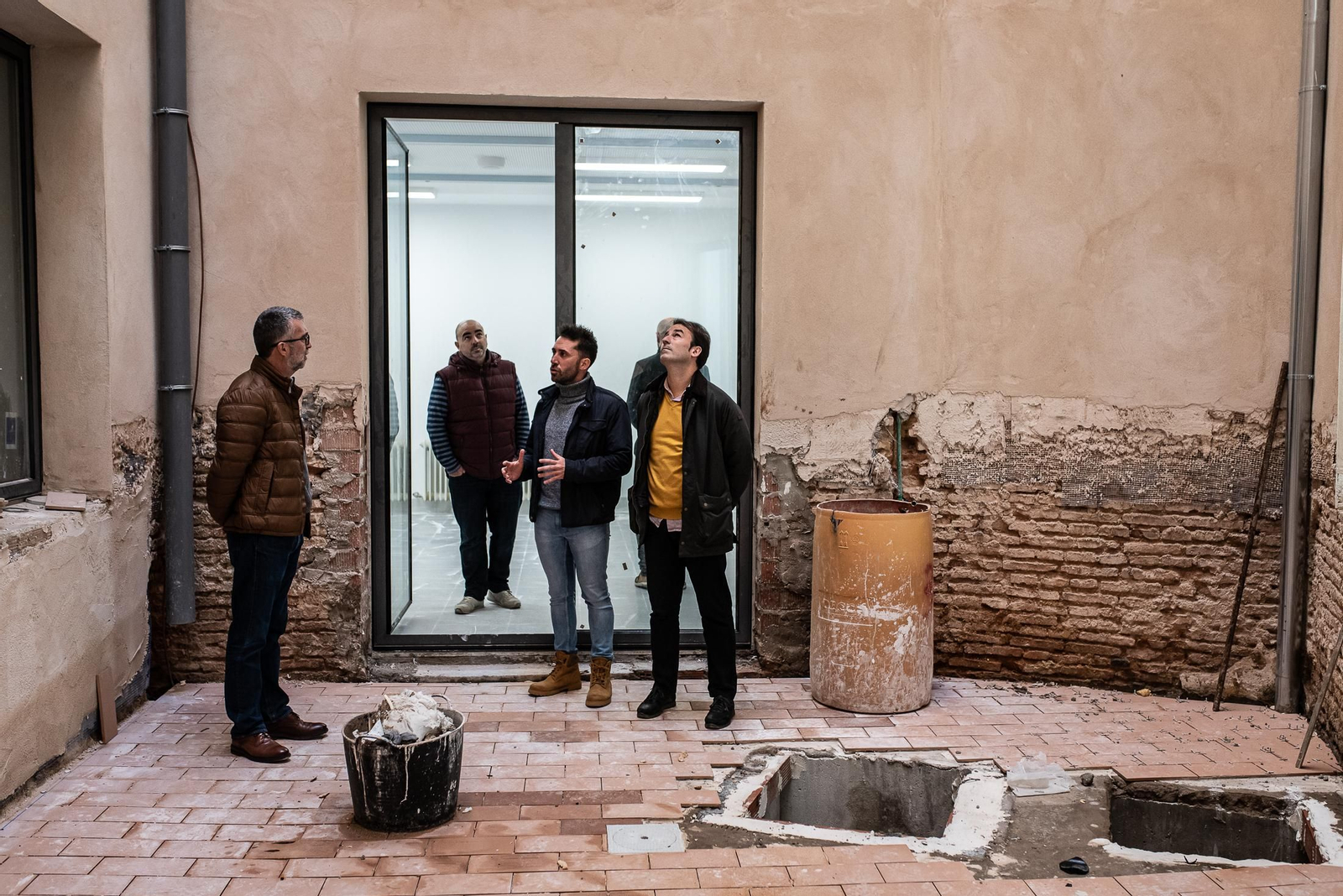 Una visita a las obras del IES La Rábida, en imágenes