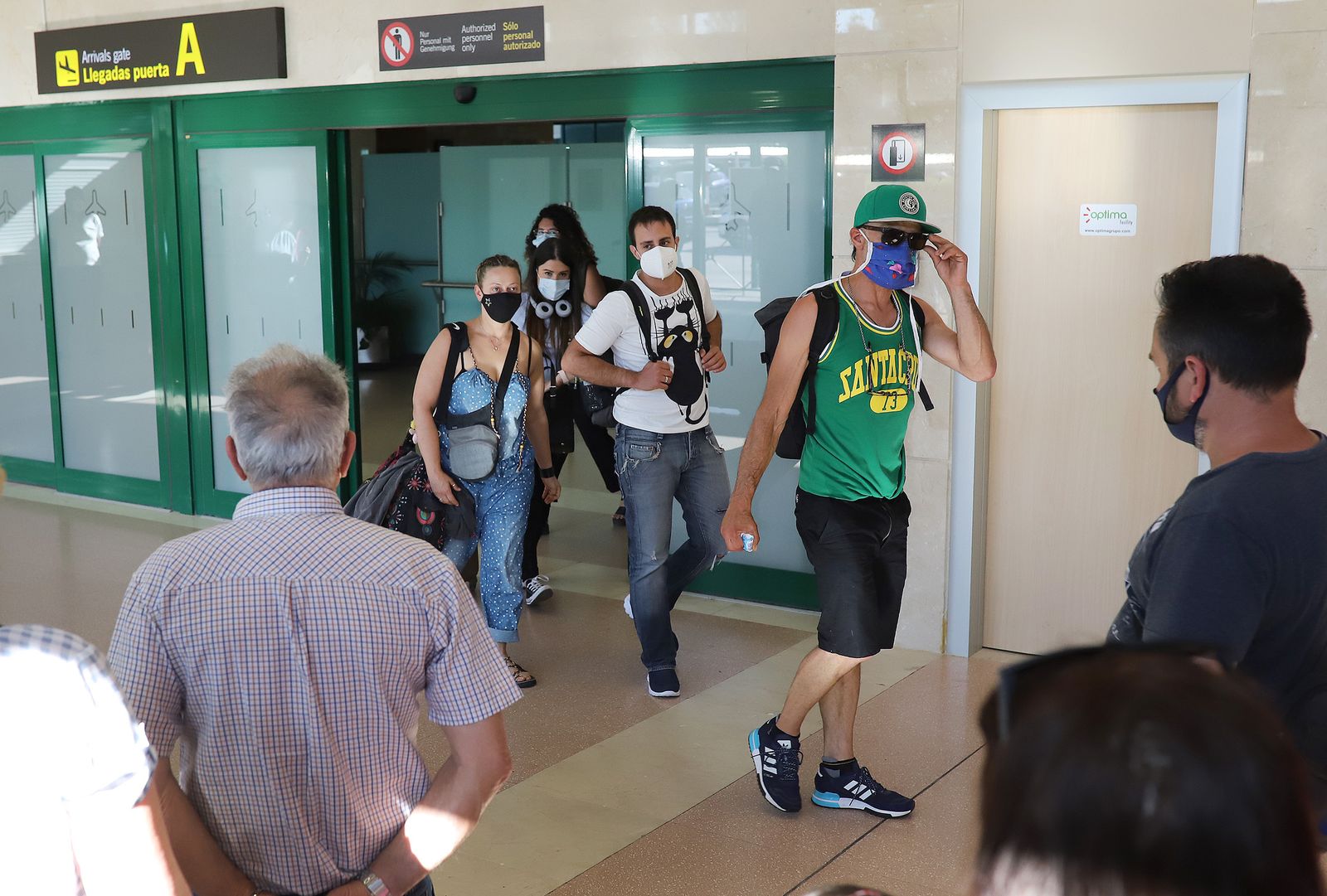 Llegada del primer vuelo de Ryanair desde Barcelona tras la pandemia