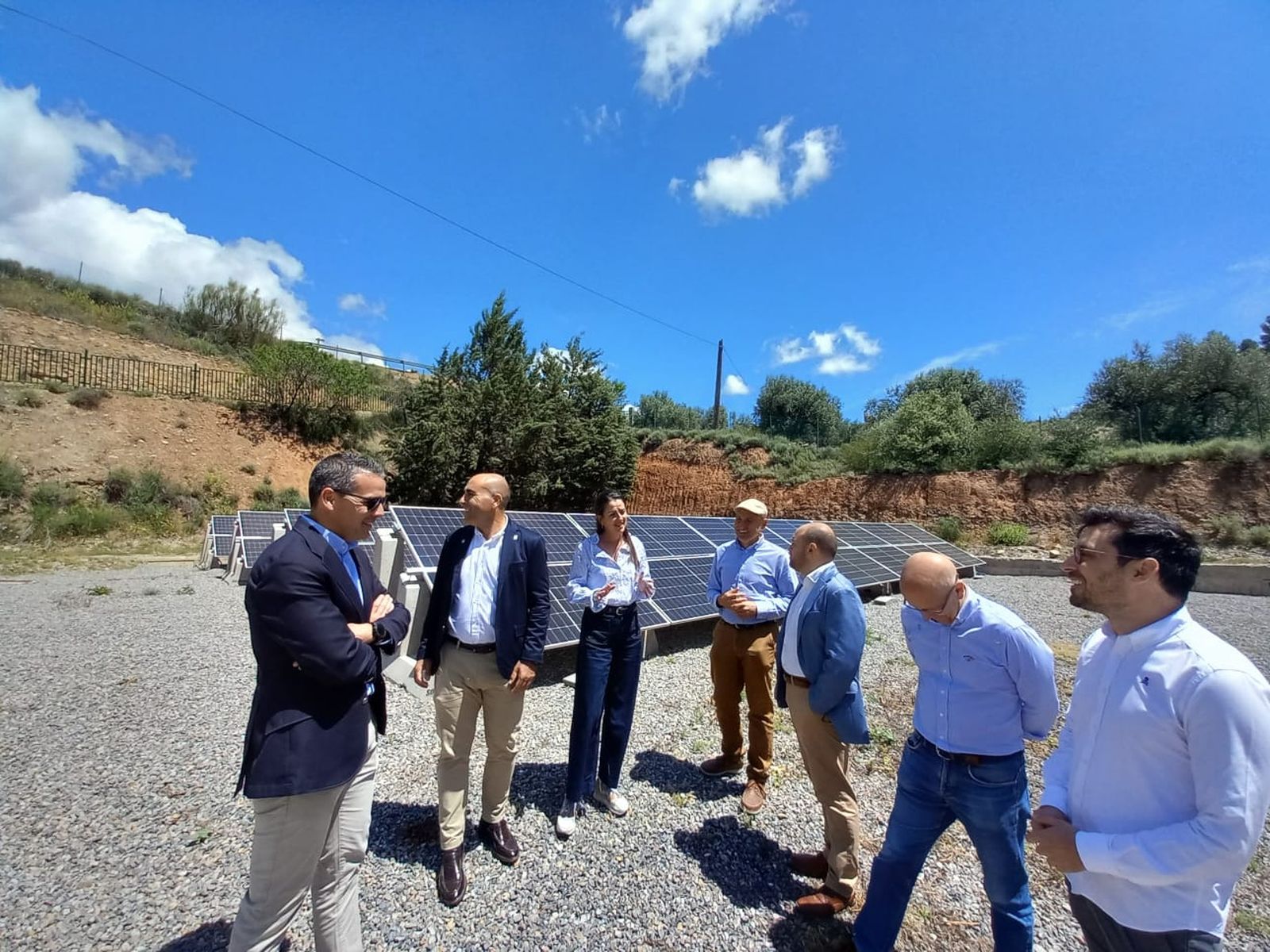 Visita de las autoridades a la EDAR de Fondón.