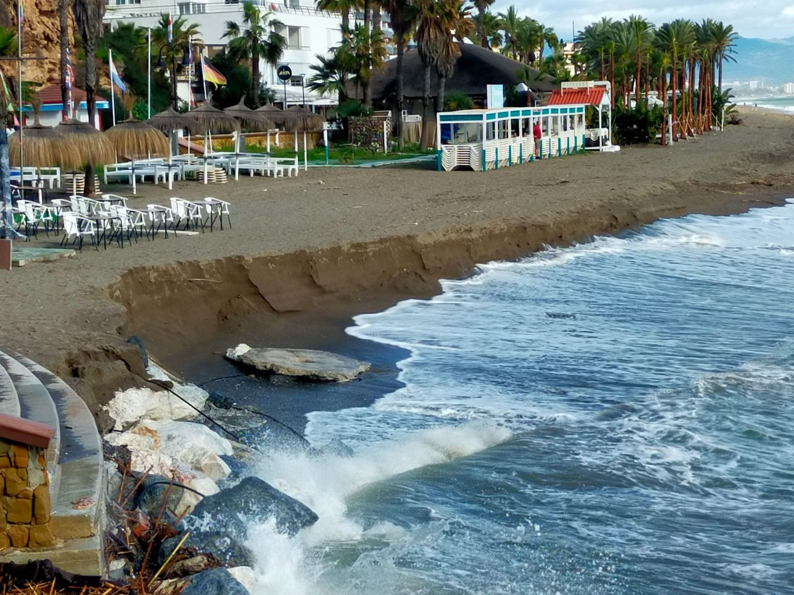 El litoral de Torremolinos ha sido uno de los más castigados.
