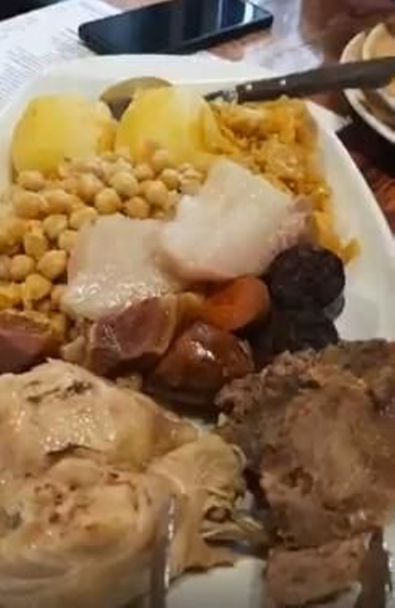 Cocido Madrileño de Mesón Asador, en Jerez.