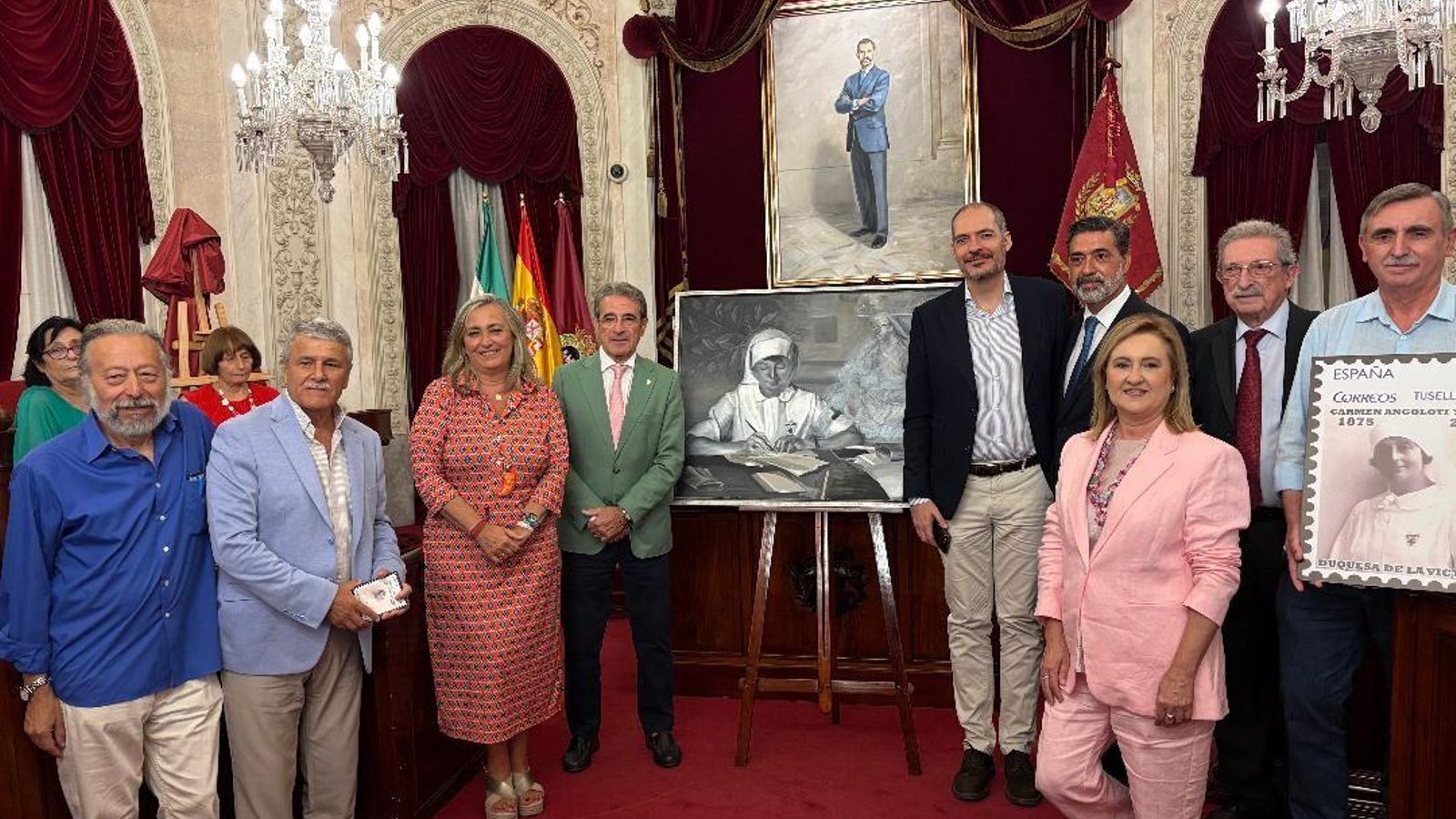 Antonio Ramos, Manuel Cano, Carmen de Lara, Rafael Campos, el pintor Antonio Álvarez Pino, José Manuel Verdulla, Miguel García, Juan Antonio Casas y Mariana García.