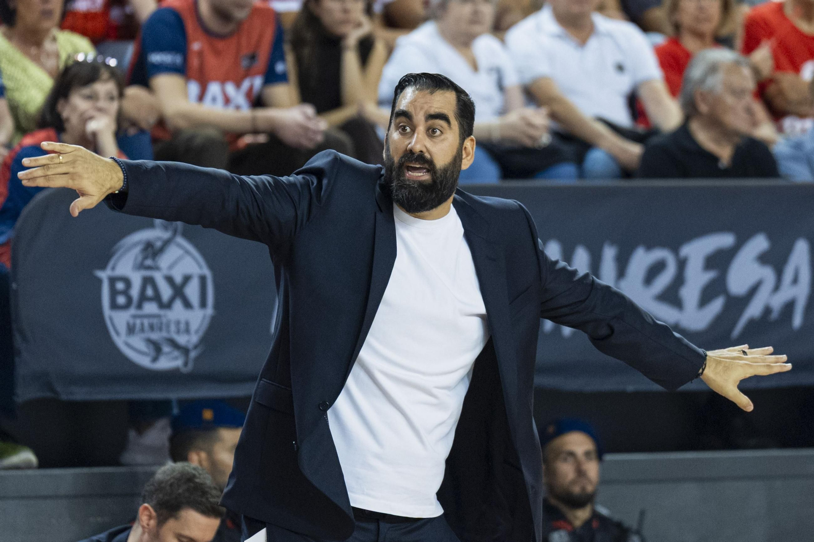 Ramón Díaz, en el pasado partido en Manresa