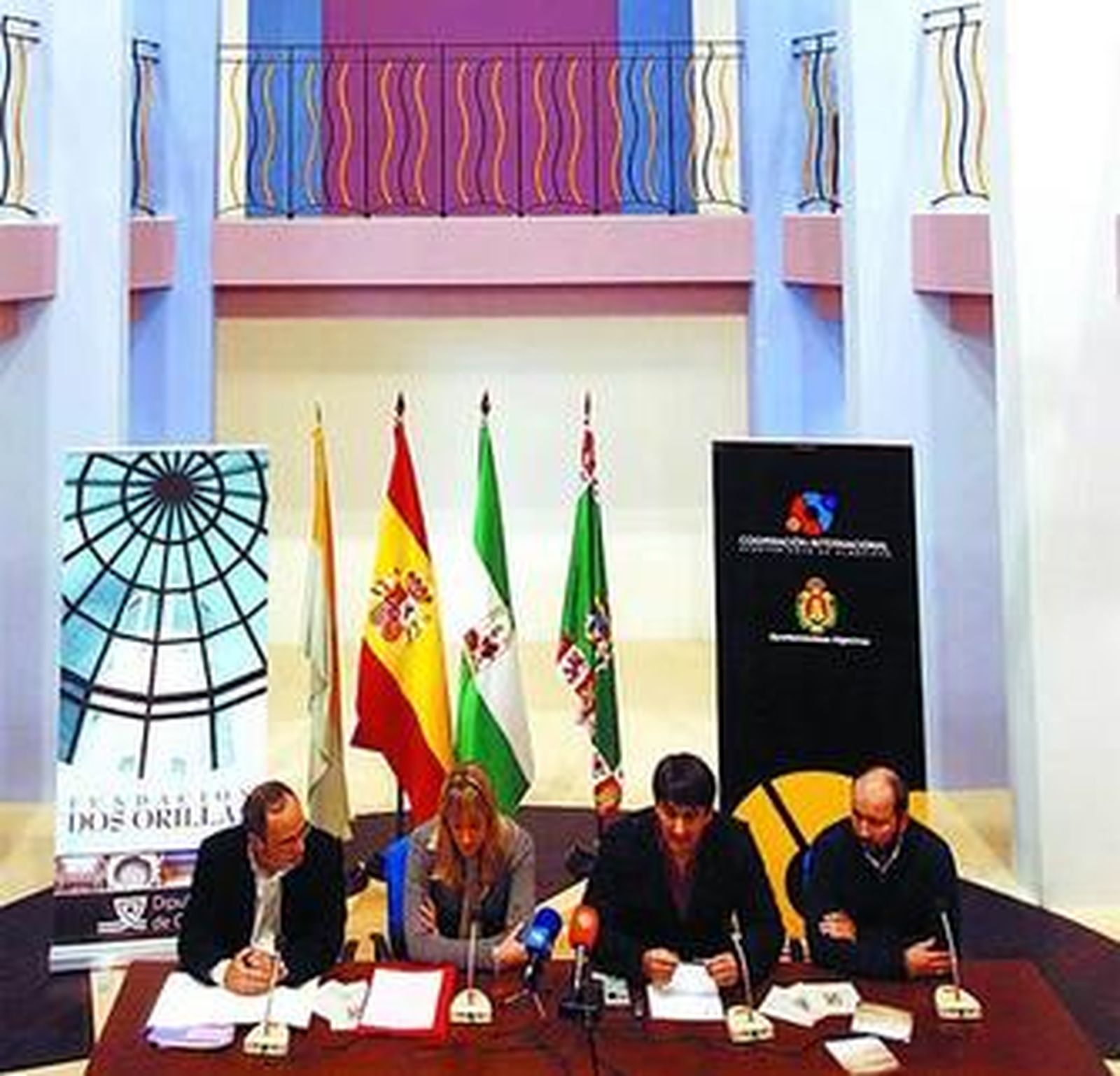 Perales, Naval, Duque y Rabasco, ayer en el Kursaal.