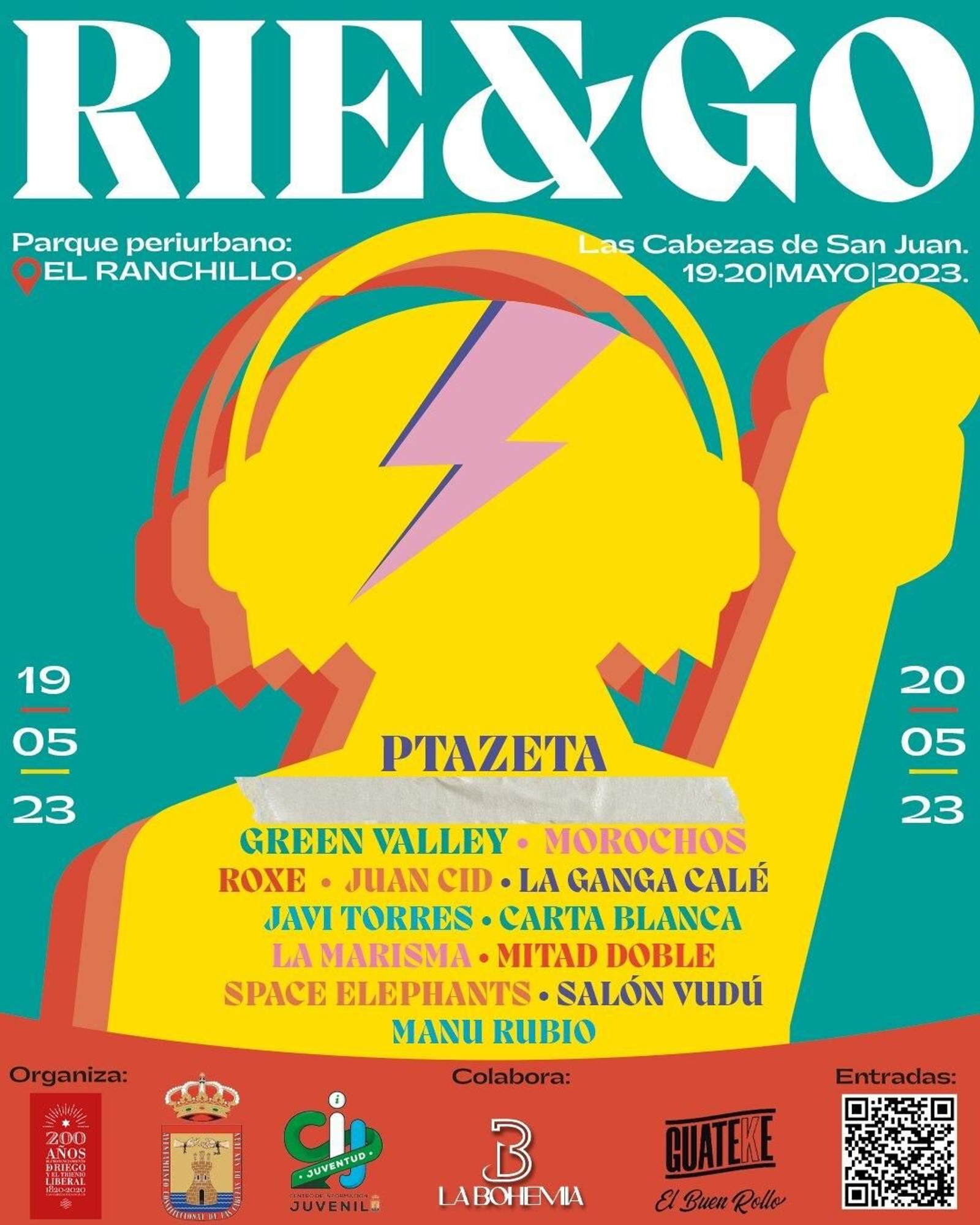 Cartel del Rie&Go Music Fest, evento en el que participa el jerezano Juan Cid.