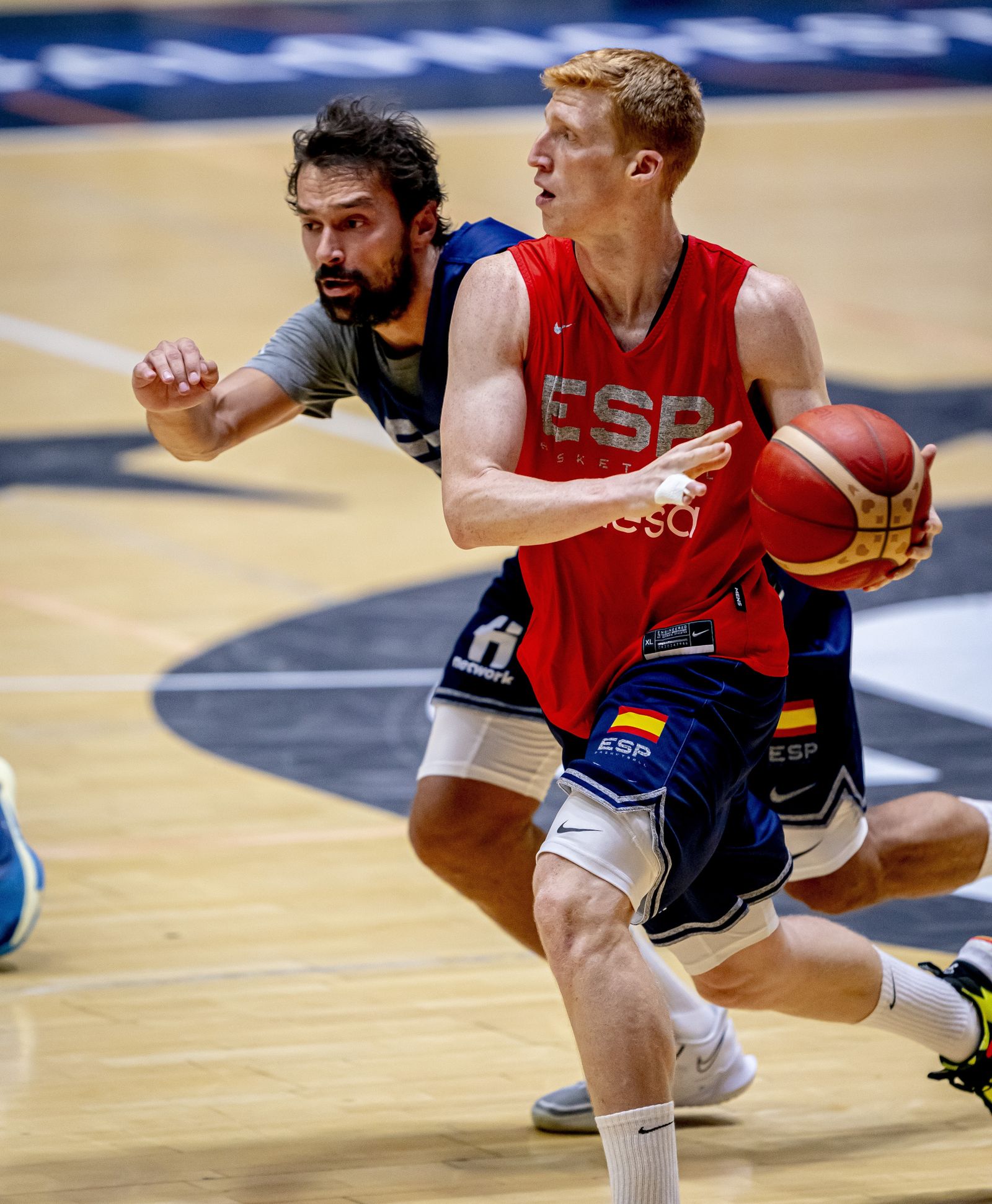 Alberto Díaz y Sergio Llull, con la selección.
