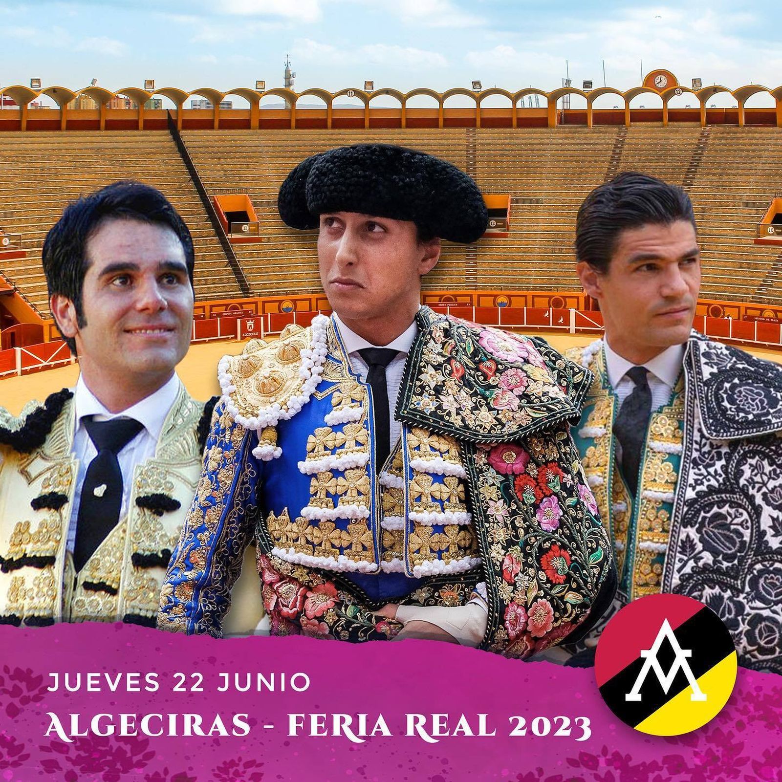 Cartel de la primera corrida de la Feria Real de Algeciras 2023.